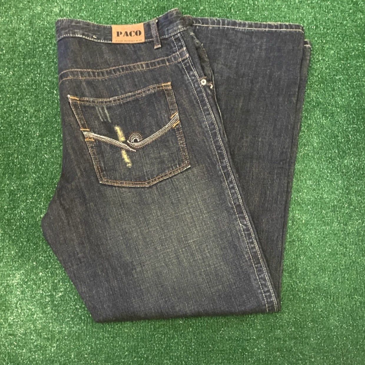 Vintage VINTAGE PACO Jeans Straight Baggy Grunge VTG Mens 36 Dark Blue 36x30 Distressed Skater Y2K Jeans Mens Size US 36 / EU 52 - 5 Thumbnail