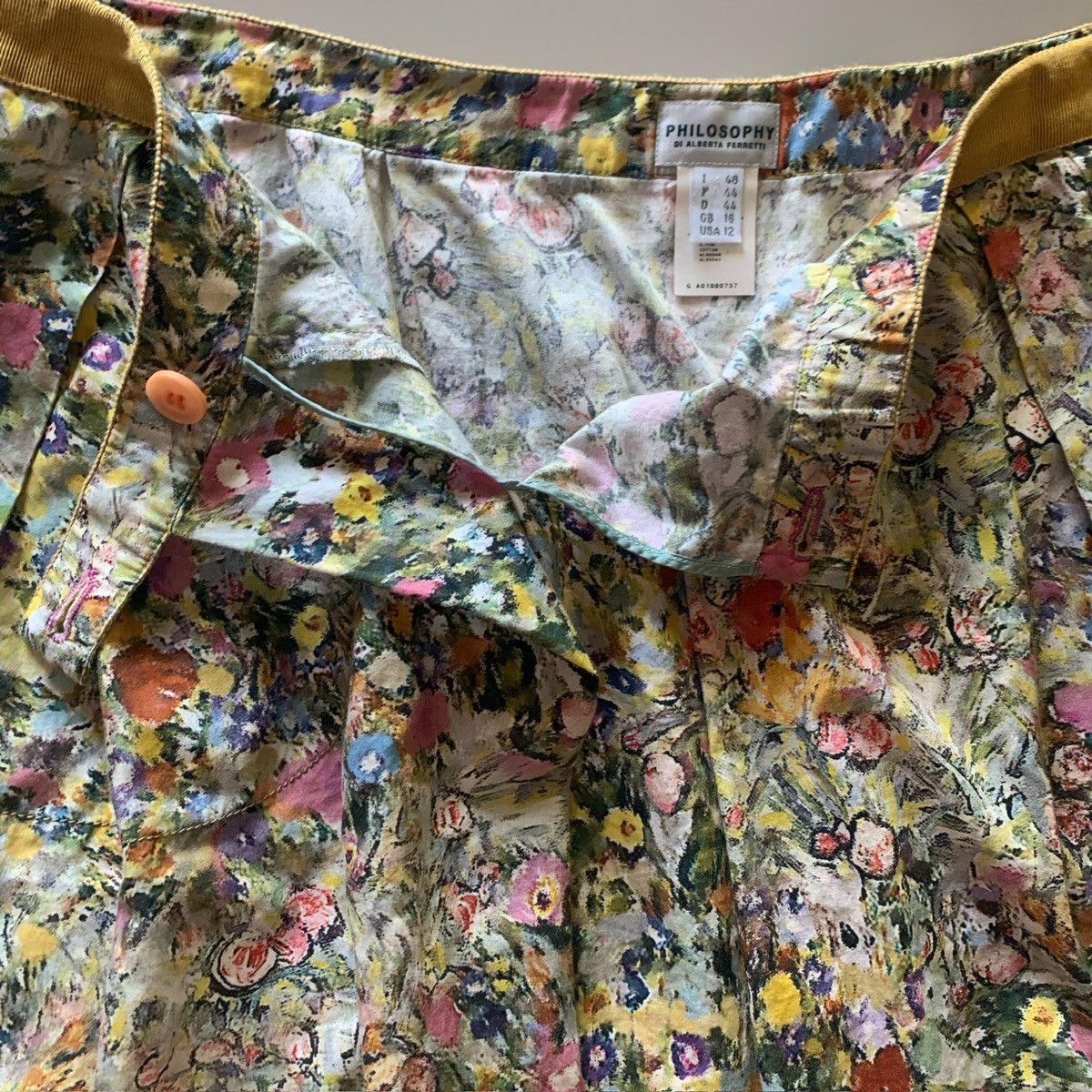 Alberta Ferretti Philosophy 🇮🇹 di Alberta Ferretti Floral G.Klimt Summer Skirt Size 34" / US 12 / IT 48 - 6 Thumbnail