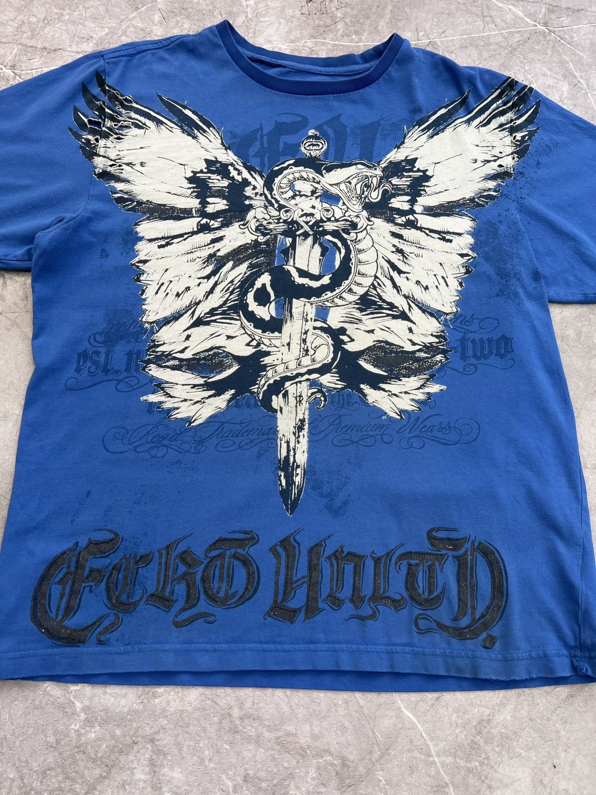 Affliction × Ecko Unltd. Skater faded distressed t shirt Ecko unitd. Affliction style Size US L / EU 52-54 / 3 - 2 Thumbnail