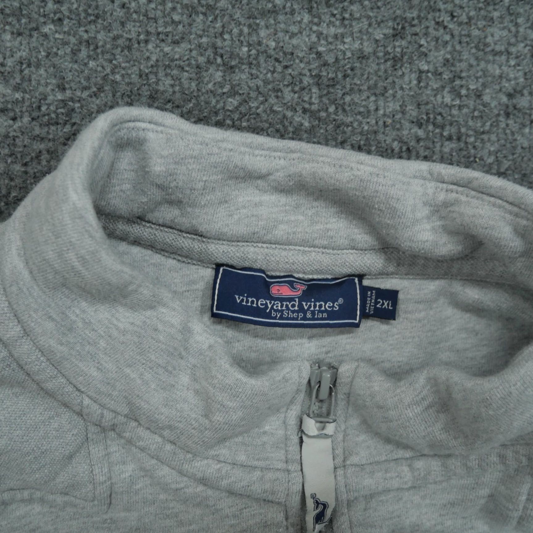 Vineyard Vines Vineyard Vines Sweatshirt Mens 2XL Grey 1/4 Zip Fleece Mock Neck Pullover Zip Sweater Size US XXL / EU 58 / 5 - 5 Thumbnail