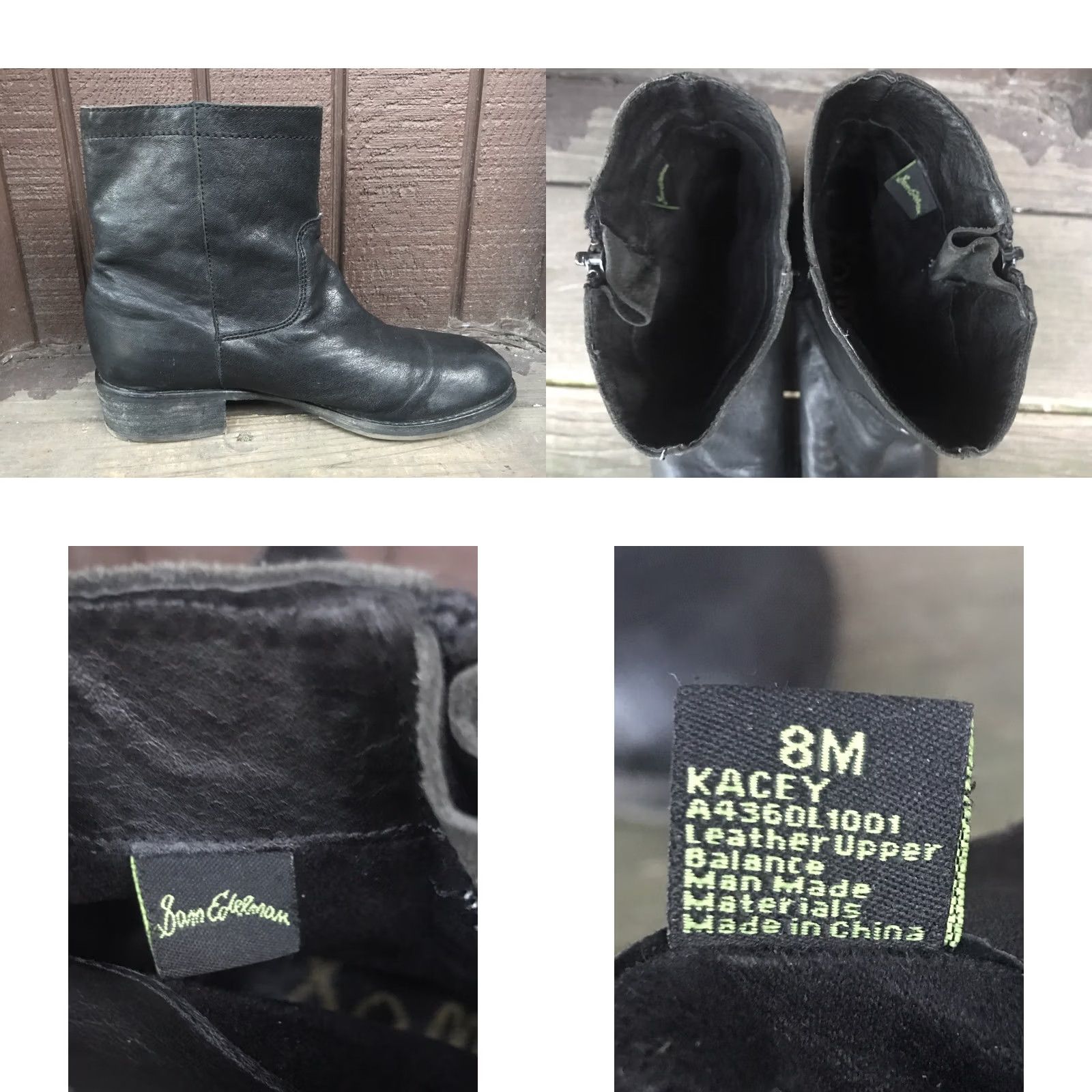 Sam Edelman Sam Edelman Kacey Ankle Boots Womens Size 8M Black Leather Casual Side Zip Boots Size US 8 / IT 38 - 8 Thumbnail