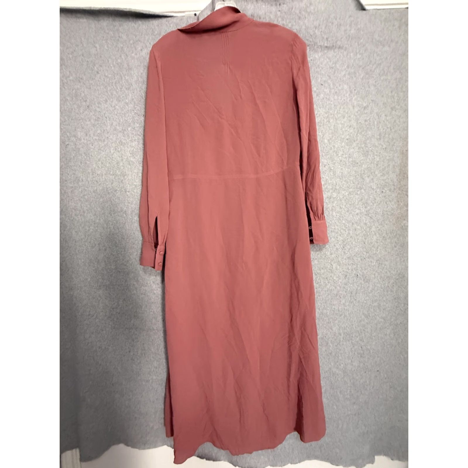 Ted Baker Ted Baker Faithiy Dress Womens 1 Pink Ruffle Tie Neck Maxi Long Sleeve Lined Size XS / US 0-2 / IT 36-38 - 2 Thumbnail