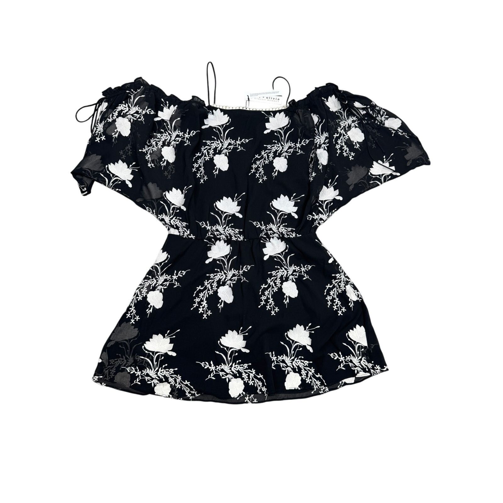 Alice + Olivia Alice and Olivia Holden Embroidered Cold-Shoulder Dress Size L / US 10 / IT 46 - 4 Thumbnail
