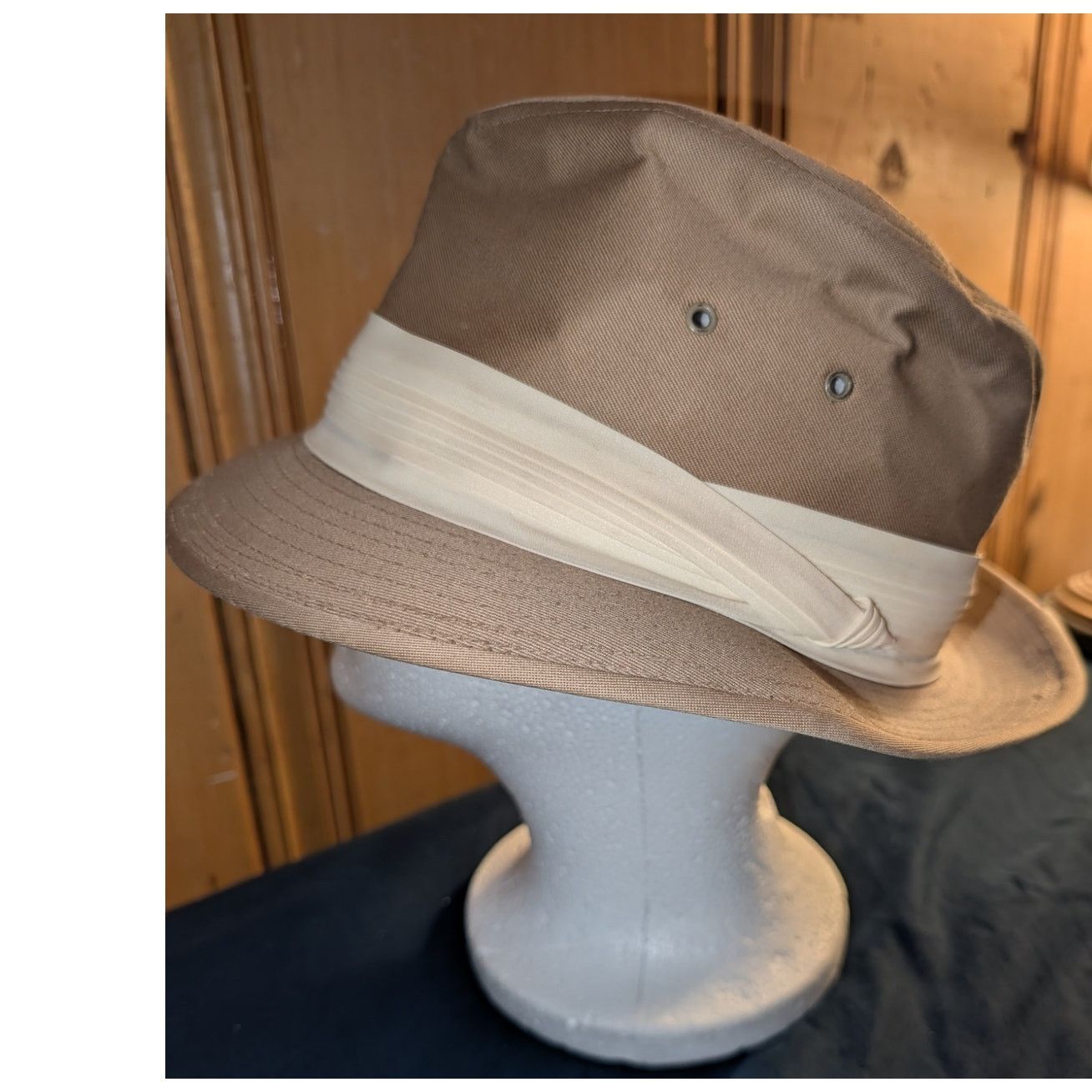 Kangol Men's Vintage Kangol Canvas Fedora Hat Made in USA Large Size ONE SIZE - 3 Thumbnail