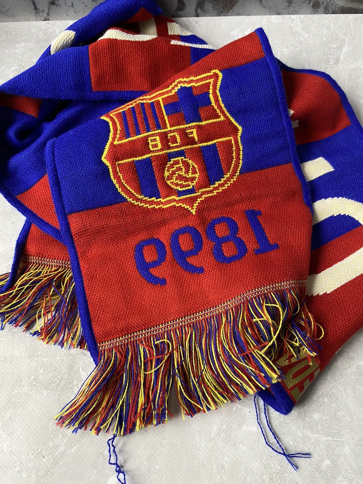 Vintage FC Barcelona Força Barça Scarf - Authentic Fan Gear Size ONE SIZE - 5 Thumbnail
