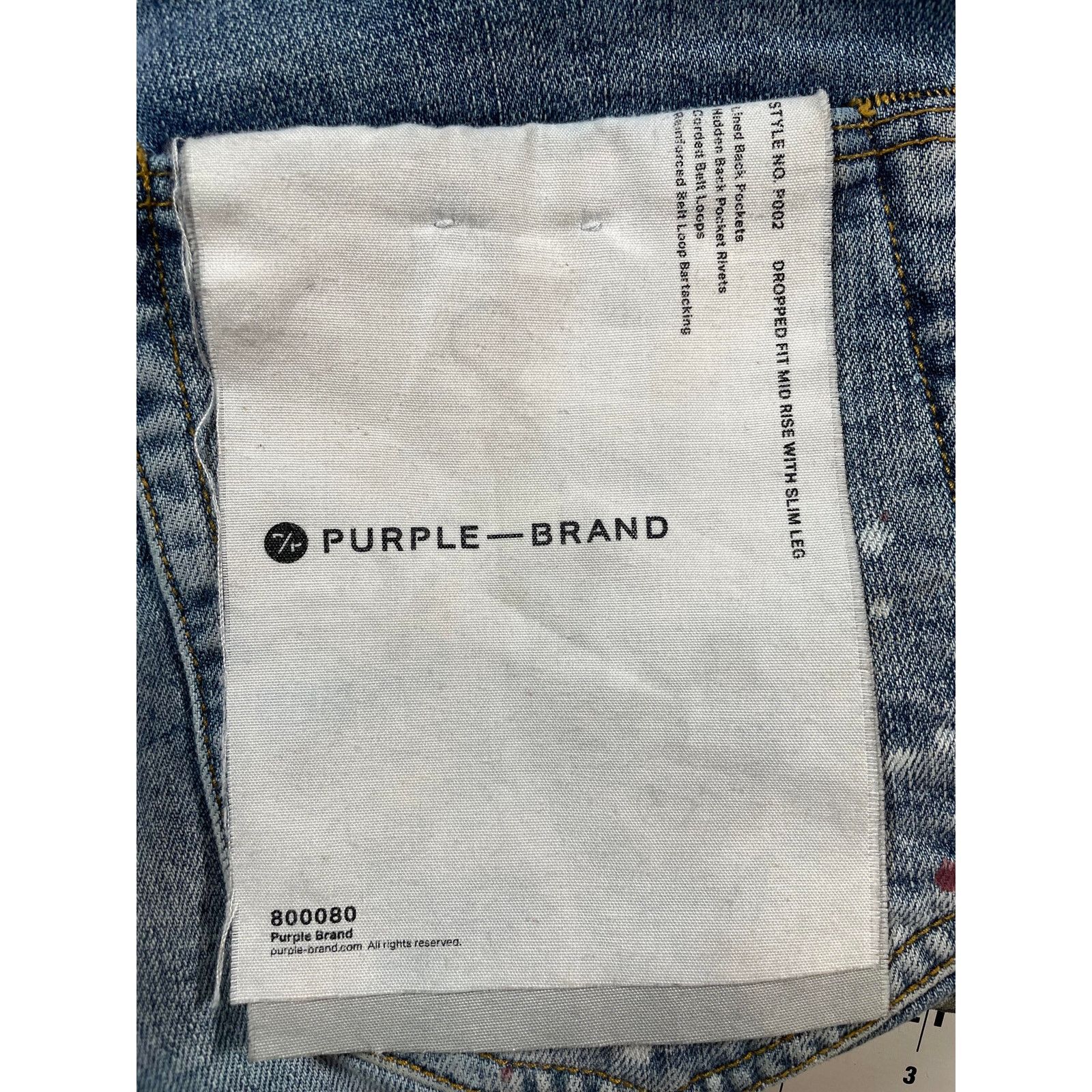 Purple Brand Purple Brand Splatter Light Wash Jeans Size US 32 / EU 48 - 6 Thumbnail