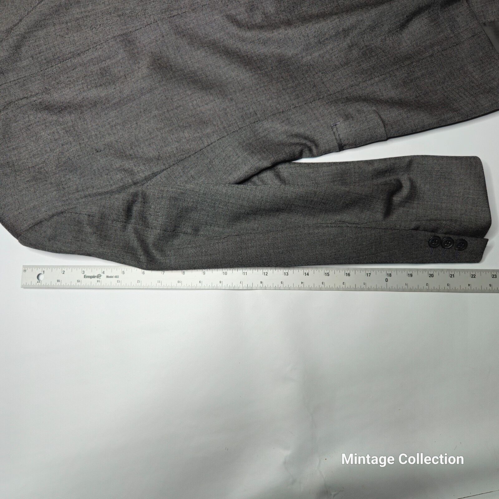Burberry VINTAGE BURBERRYS TAILORED IN JAPAN 100% WOOL GRAY COAT 40T Size 40L - 14 Thumbnail