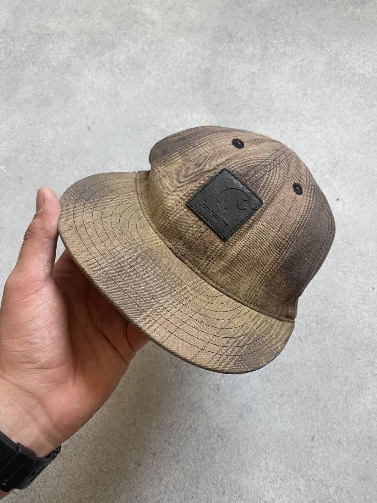 Carhartt Brown Thrashed Carhartt Cap Hat Size ONE SIZE - 2 Thumbnail