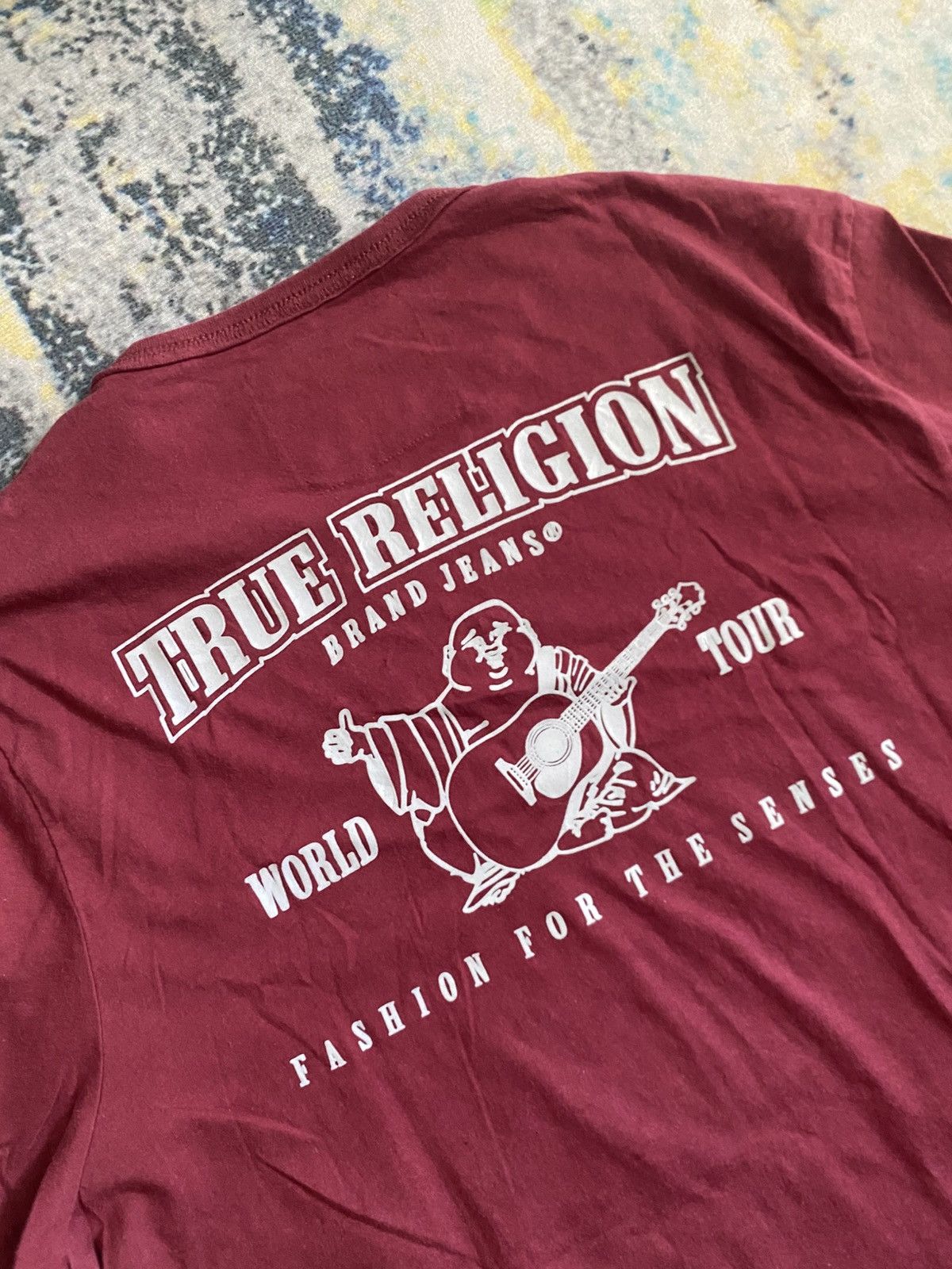 True Religion Vintage True Religion T Shirt Large Logo Buddha Faded Red Size US L / EU 52-54 / 3 - 1 Thumbnail