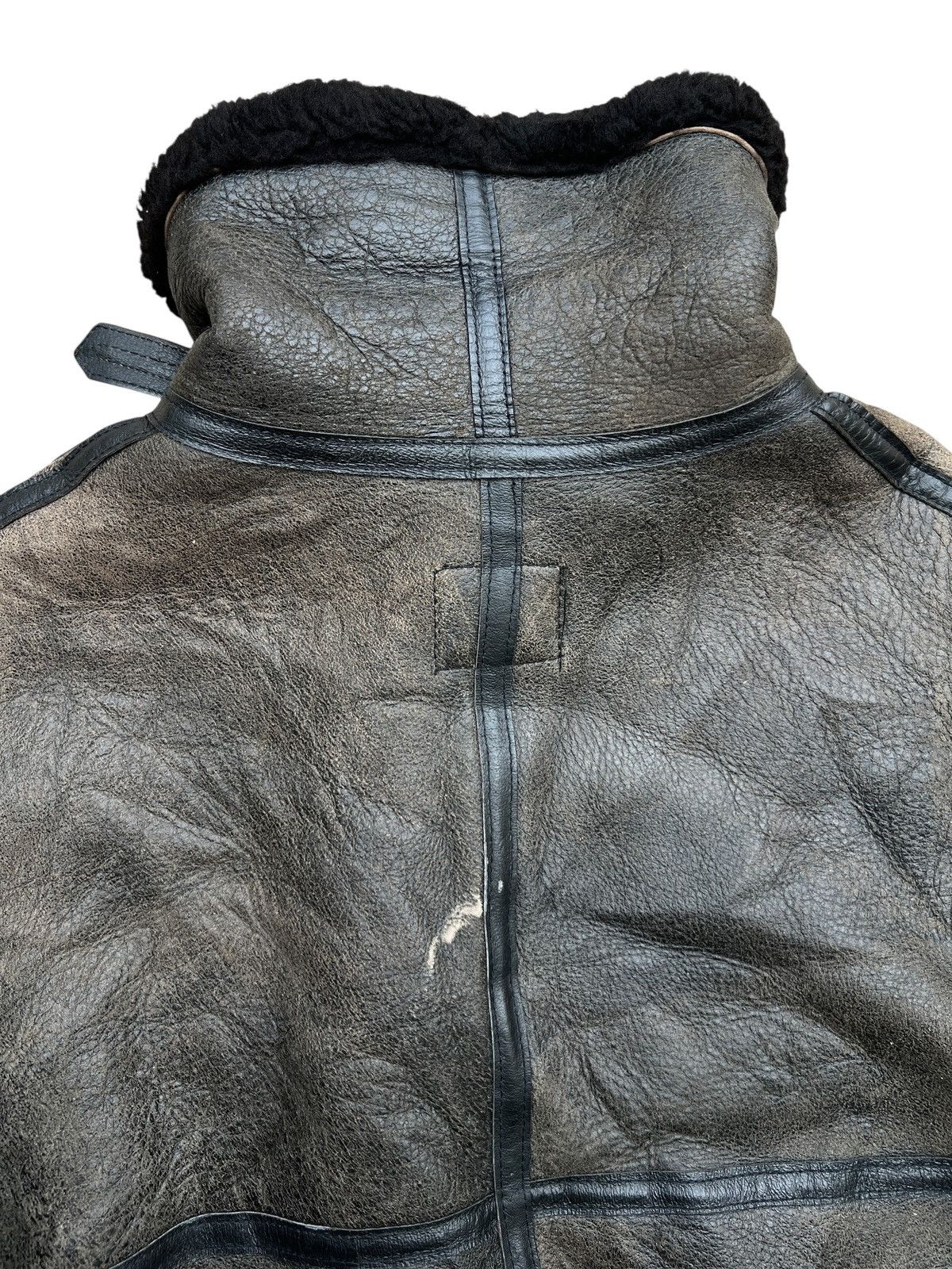 Vintage 80s Avirex B3 Scovill Sunfaded Black Leather Jacket