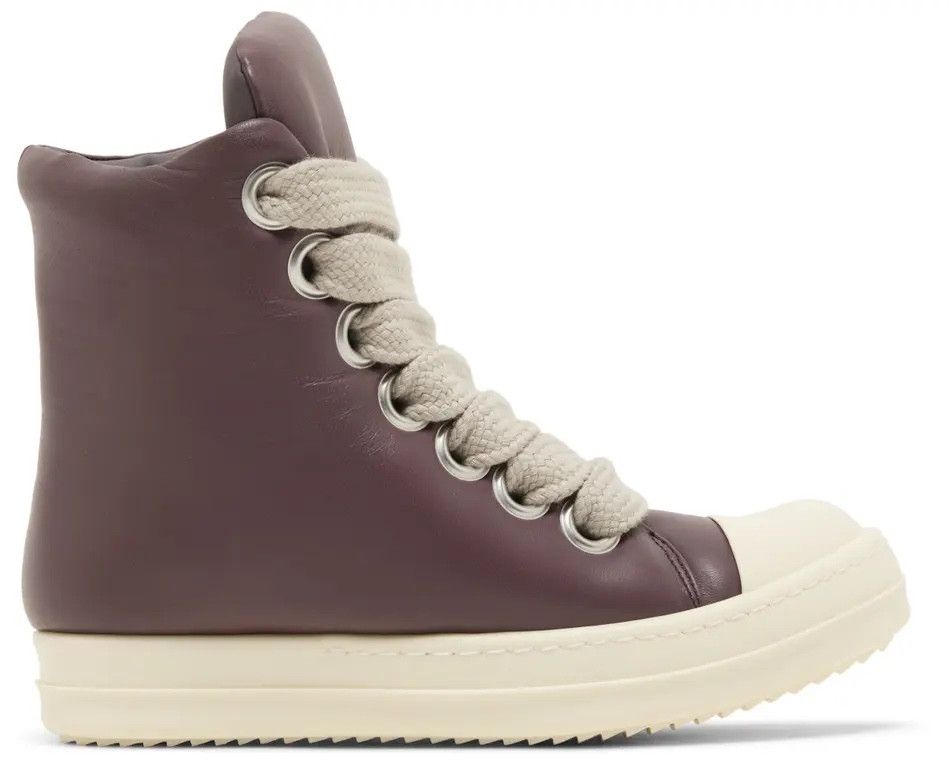Rick Owens Rick Owens Mainline 'Padded Ramone' Hi Wine & Milk Sneakers Size US 11 / EU 44 - 1 Preview