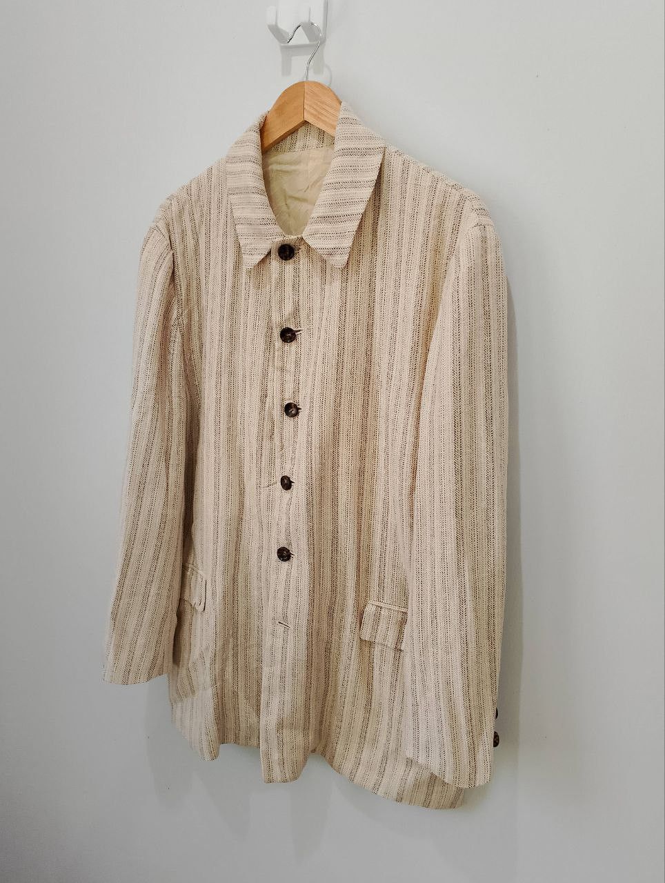 Issey Miyake TETE HOMME by Issey Miyake Striped Knitted Jacket Japan Made Size XXL / US 16-18 / IT 52-54 - 3 Thumbnail
