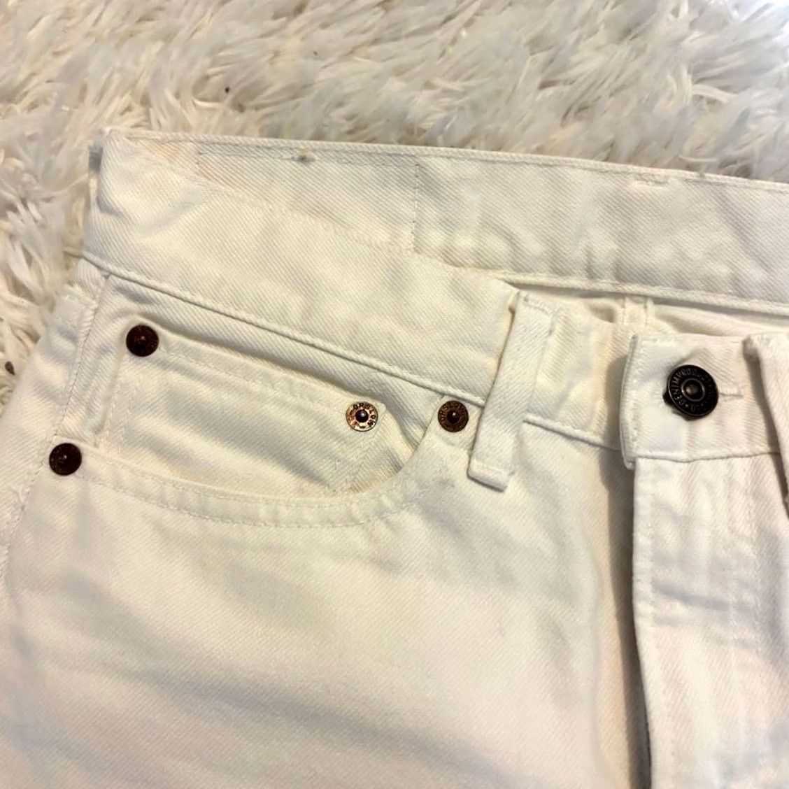Orslow orSlow Pants Mens S White Denim Jeans Zip Fly Size Made JPN Classic Fit Used Size US 29 - 3 Thumbnail