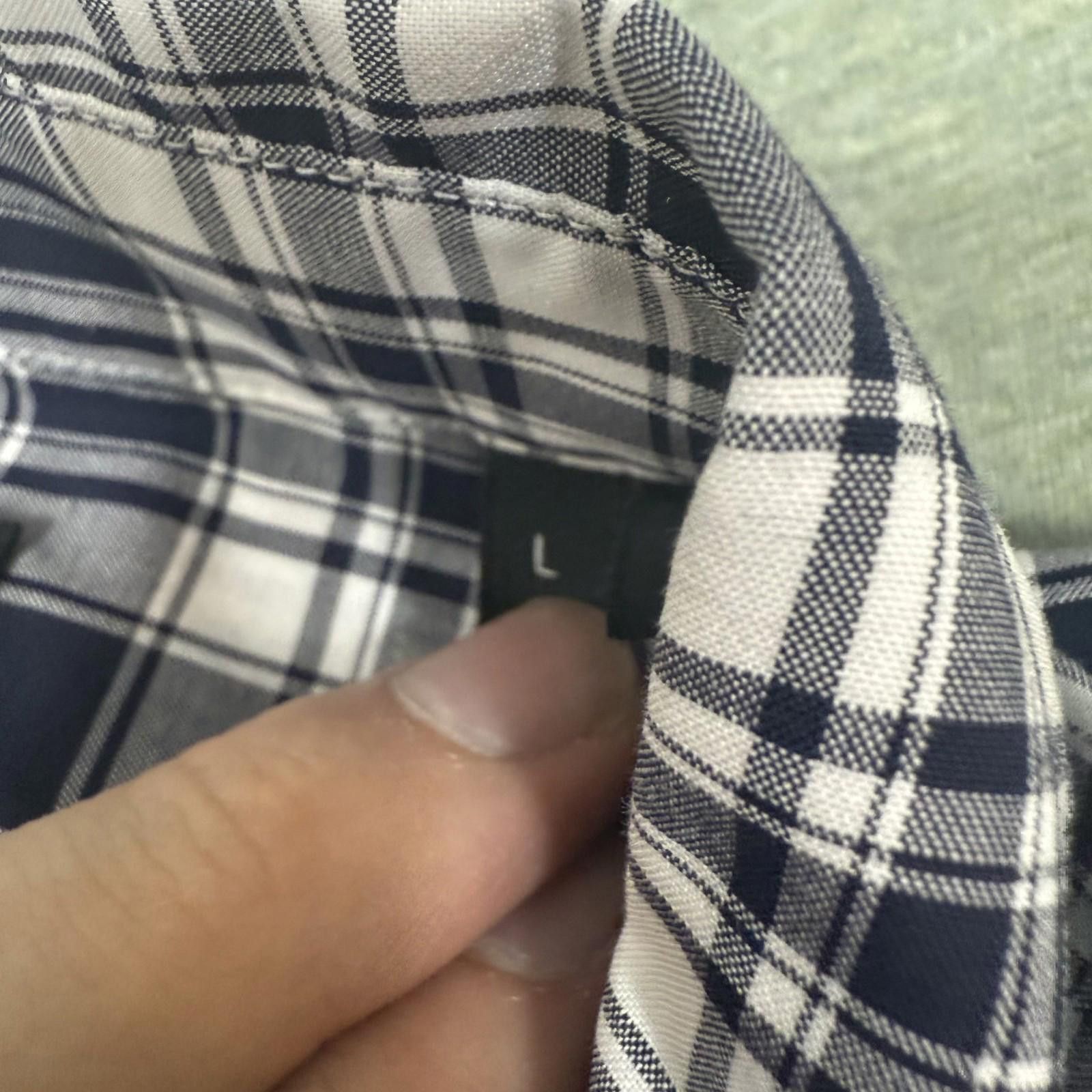 Theory Theory Men's Large Button Up Dress Shirt Plaid Pattern Size US L / EU 52-54 / 3 - 3 Thumbnail