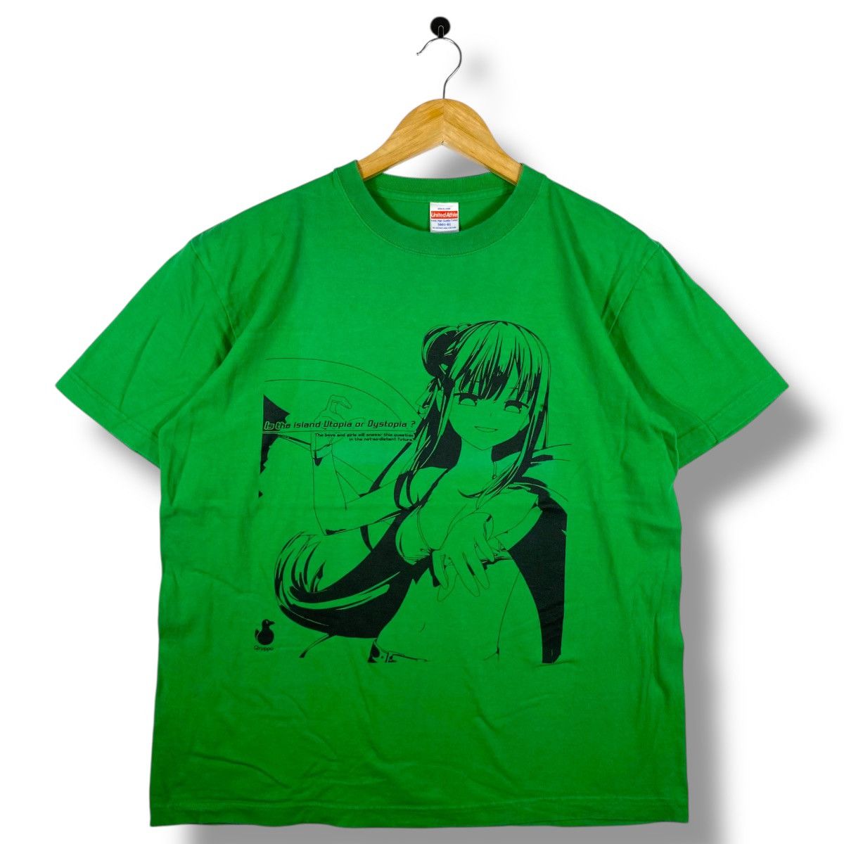 Anime × Japanese Brand Is The Island Utopia Or Oystopia? Qruppo Novel Anime Tee Size US L / EU 52-54 / 3 - 1 Thumbnail
