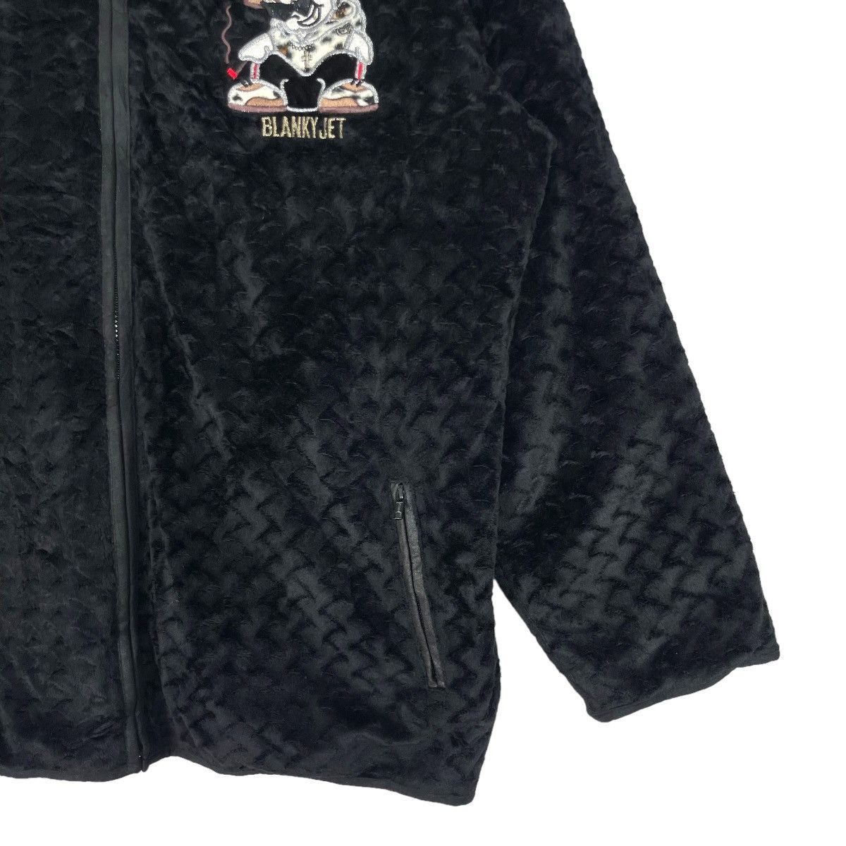 Cartoon Network Vintage Blanky Jet Cartoon Velvet Jacket Suede Black Size US XL / EU 56 / 4 - 6 Thumbnail