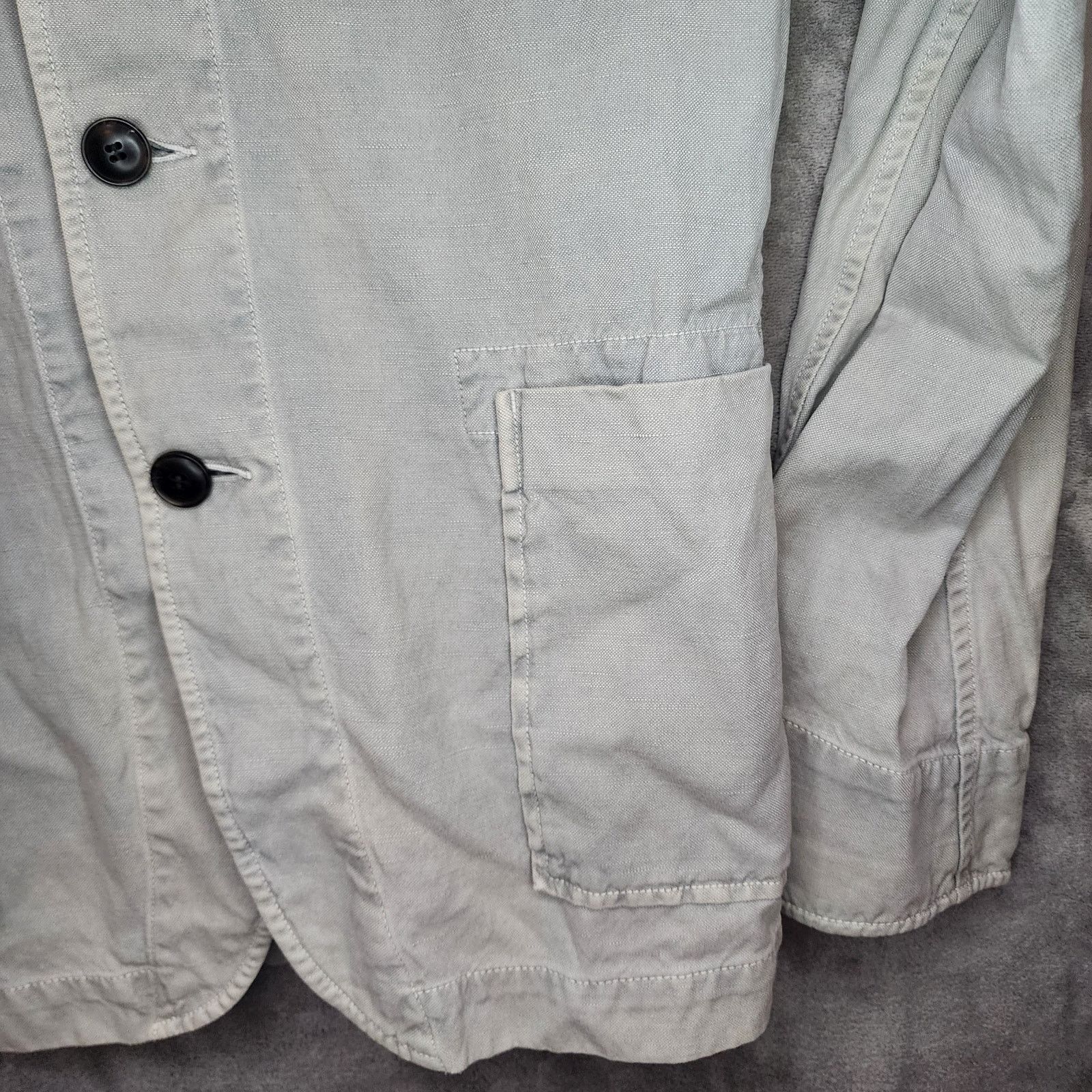 Onassis Onassis Men's Large Gray Slim 4 Front Pocket Field Jacket Size US L / EU 52-54 / 3 - 7 Thumbnail