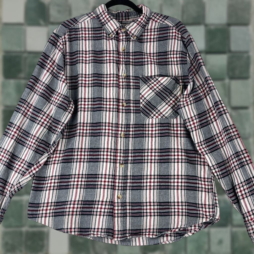 Vintage Woolrich Black Plaid Button-Up Flannel Mens Large Long Sleeve Casual Shirt Size US L / EU 52-54 / 3 - 1 Thumbnail