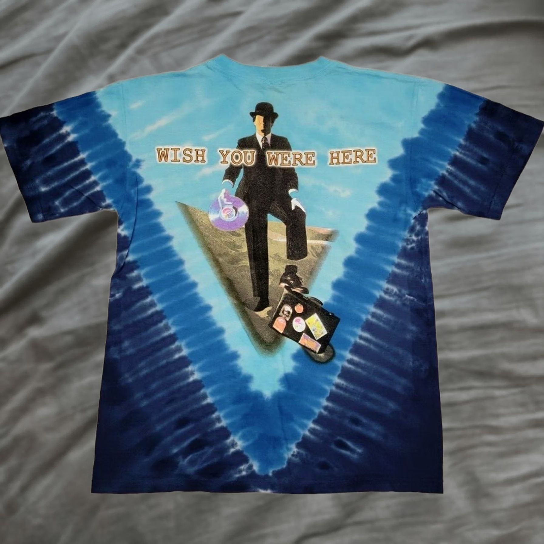 Vintage Tie Dye Pink Floyd Wish You Were Here SUNDOG T-Shit Vintage 2003 Small Blue Mens Regular Size Size US S / EU 44-46 / 1 - 1 Thumbnail