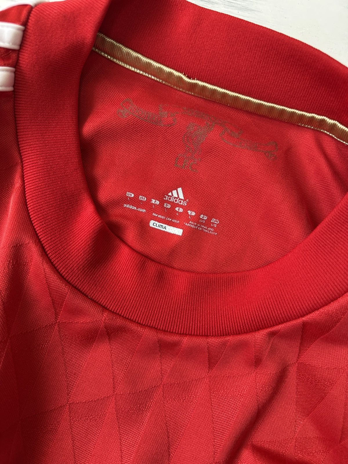 Adidas LIVERPOOL 2010-2012 ADIDAS Home Long Sleeve Soccer Jersey Size US L / EU 52-54 / 3 - 4 Thumbnail