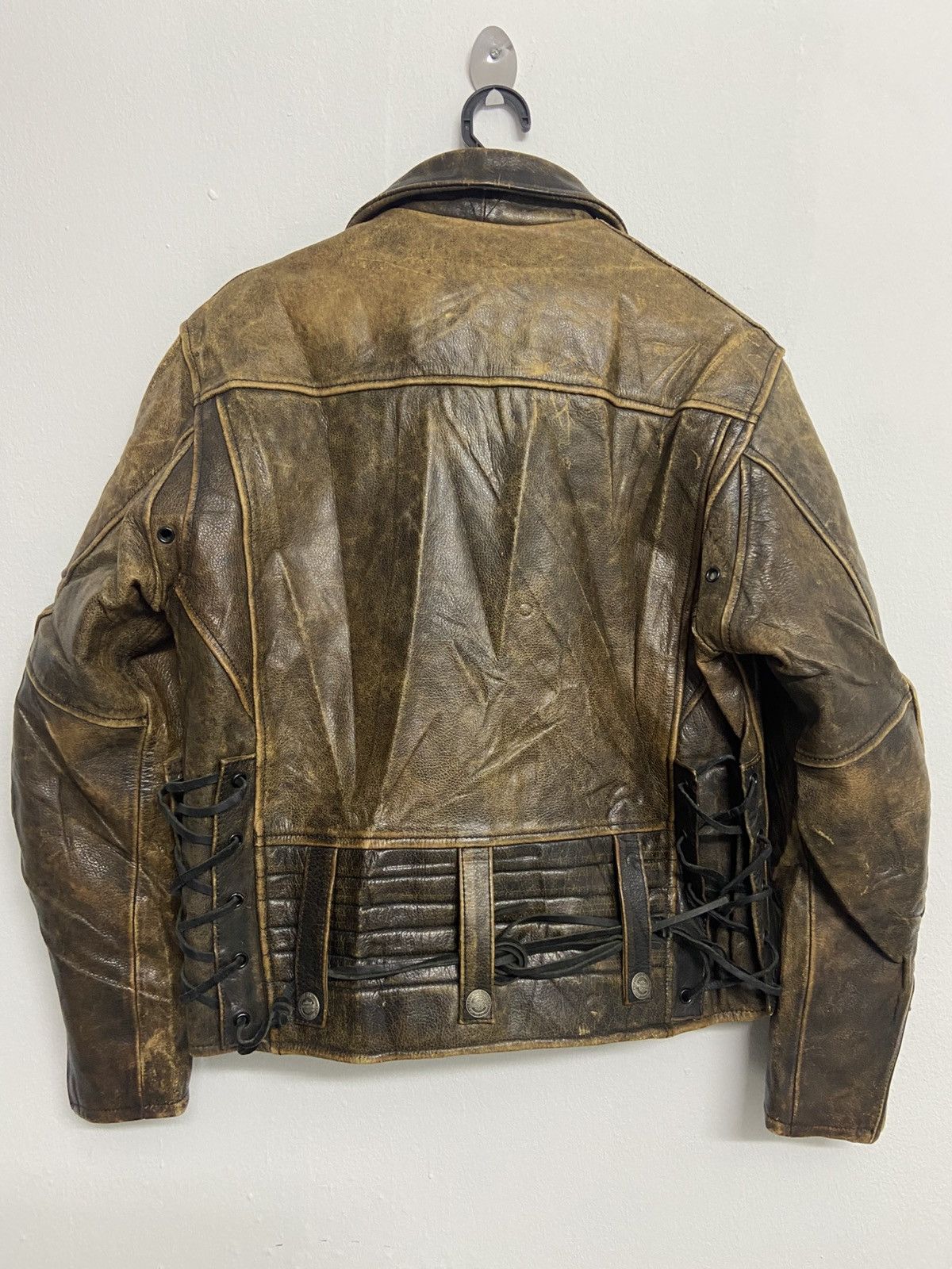 Harley Davidson Vintage Harley Davidson Leather Jacket Biker Brown jacket Size US M / EU 48-50 / 2 - 6 Thumbnail