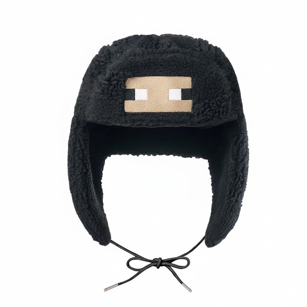 Japanese Brand Game Cartoon Minecraft Sheep Ushanka Autumn Winter Warm Hat Size ONE SIZE - 1 Thumbnail