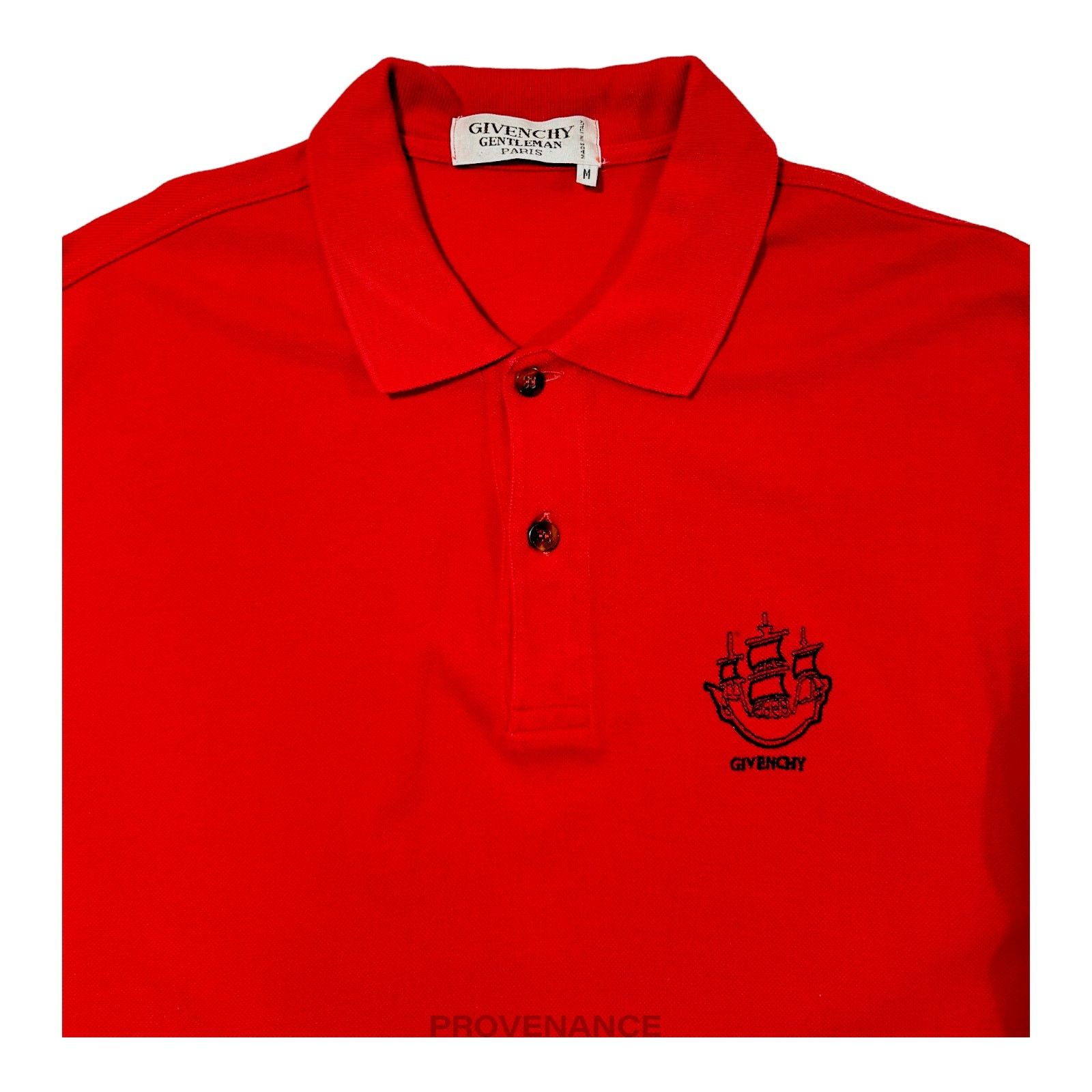 Givenchy 🔴 Givenchy Embroidered Sailboat Logo Polo Shirt - Red M Size US M / EU 48-50 / 2 - 3 Thumbnail