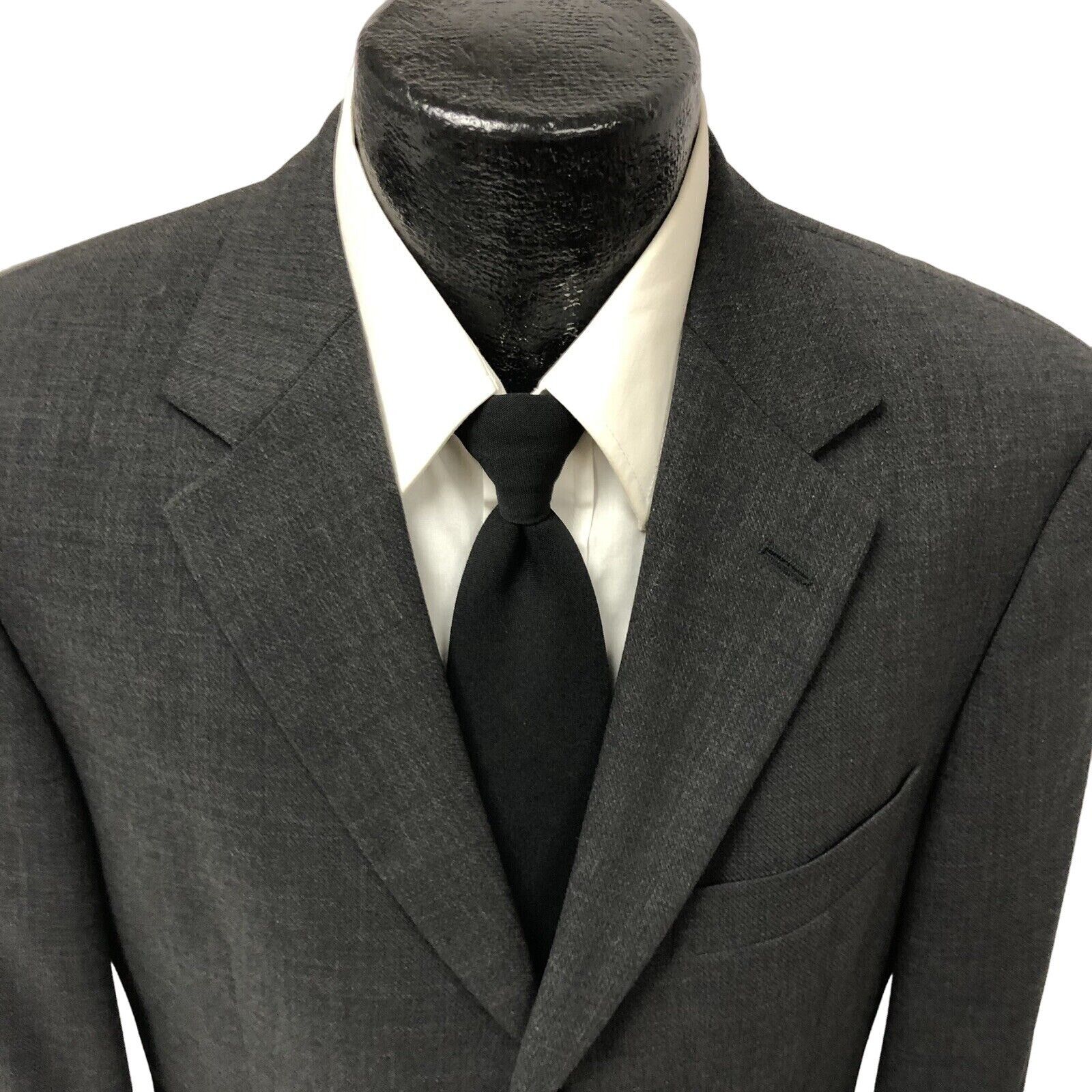 Hugo Boss Vtg Hugo Boss EINSTEIN Sport Coat Charcoal Wool Jacket Size 38R - 6 Thumbnail