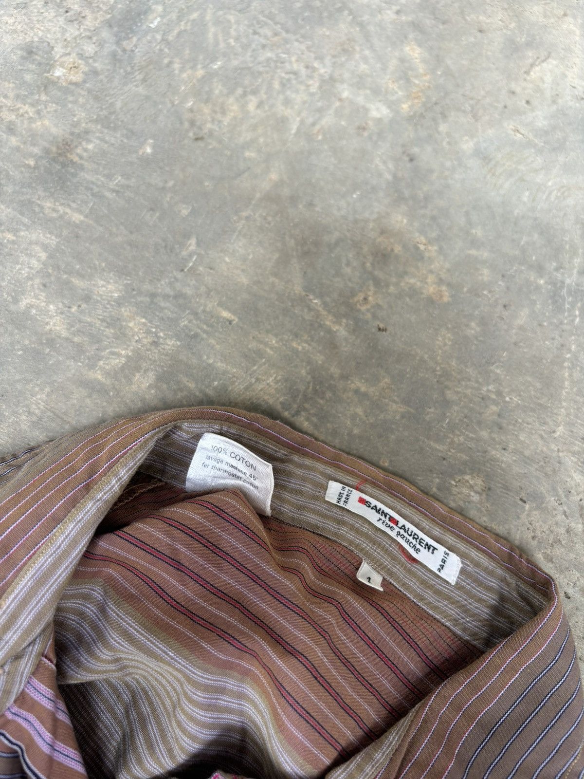 Saint Laurent Paris Vintage Saint Laurent Paris Stripe Shirt Size US M / EU 48-50 / 2 - 6 Thumbnail