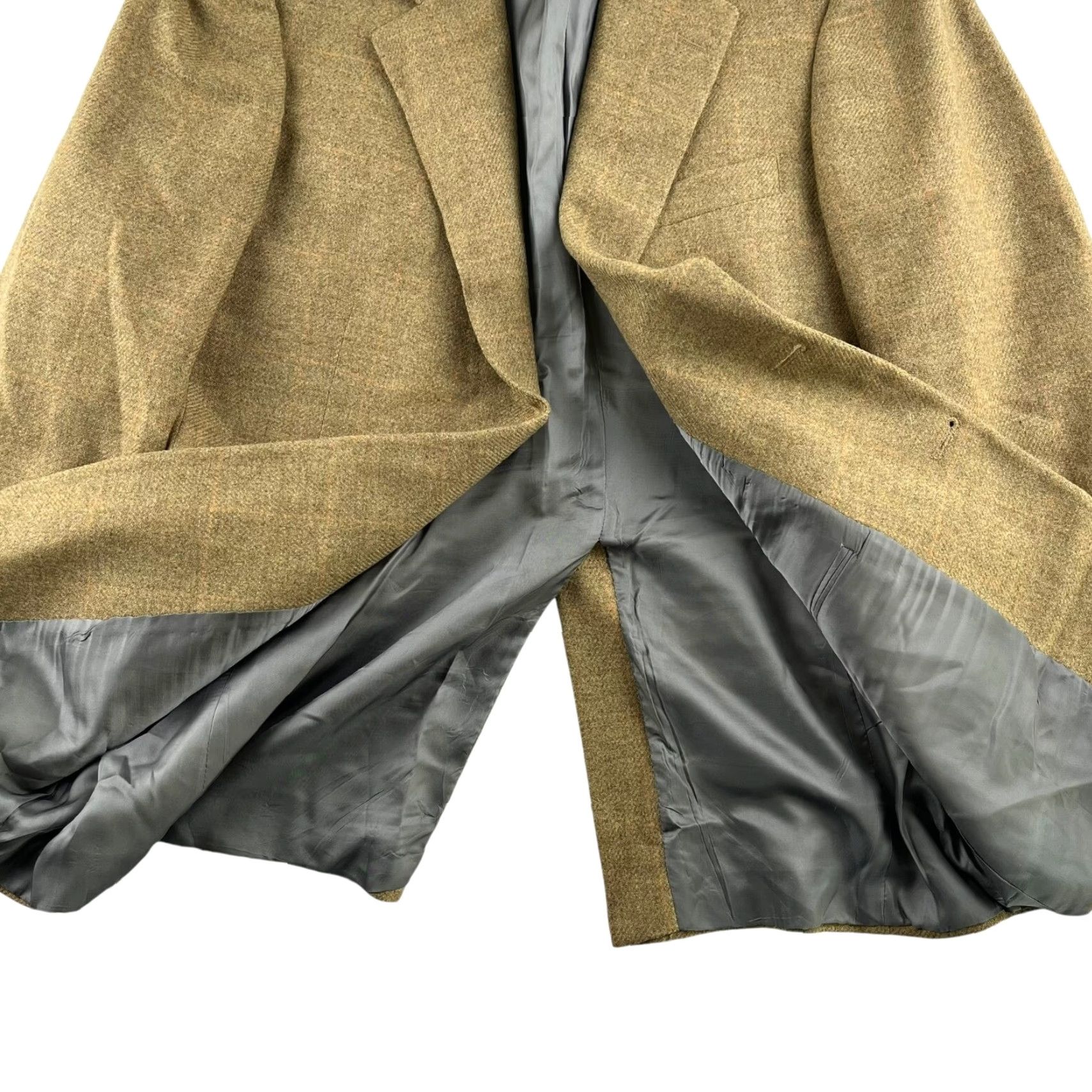 Brooks Brothers Brooks Brothers Men's Blazer Jacket Wool Tweed Tan 40 Regular USA Brown Notch Lapel 2-Button Single-Vented Mens Size 40R - 3 Thumbnail