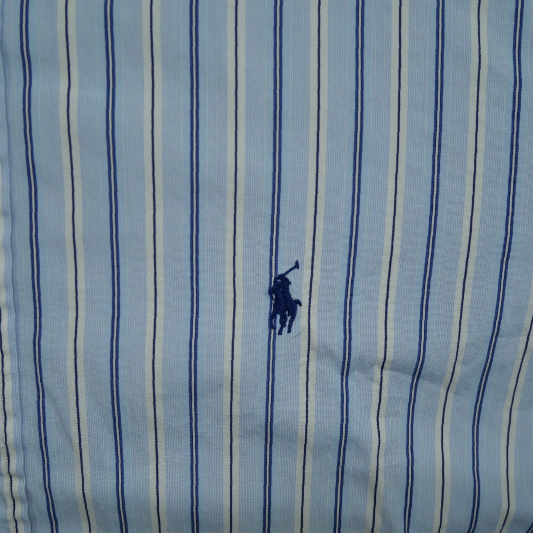 Polo Ralph Lauren Ralph Lauren Shirt Mens 17 32 33 Blue White Striped Button Down Knit Cotton Logo Classic Preppy Casual Size US XS / EU 42 / 0 - 2 Thumbnail