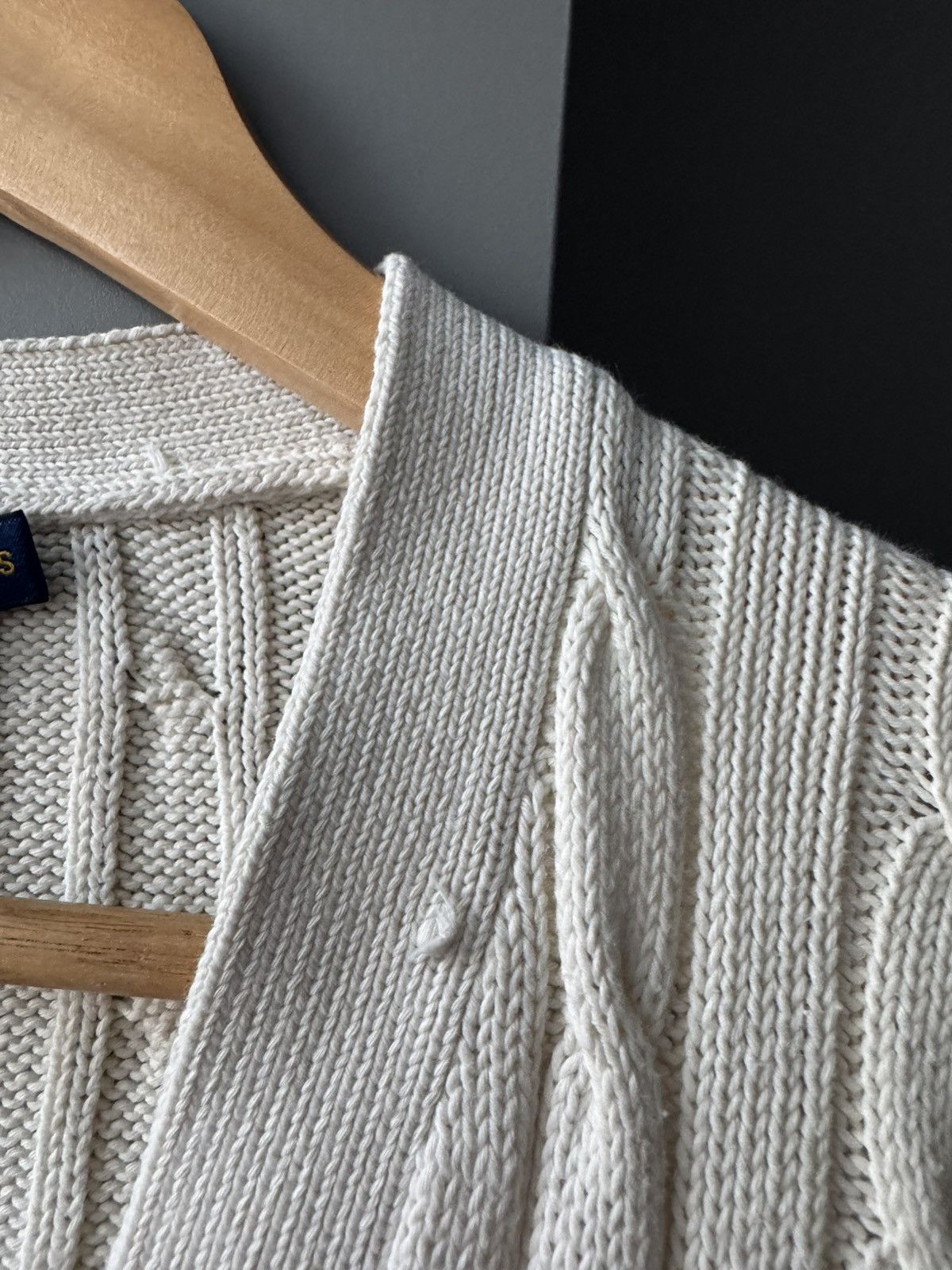Polo Ralph Lauren Polo Ralph Lauren Women's Beige Cable-Knit Cotton Cardigan Size XS / US 0-2 / IT 36-38 - 3 Thumbnail