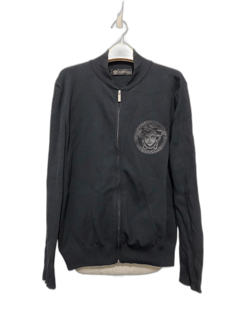 Versace Versace Men's Black Knit Zip Jacket Size US M / EU 48-50 / 2 - 1 Thumbnail