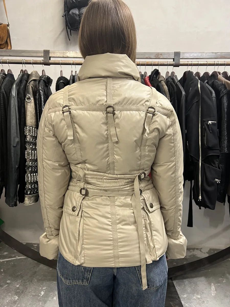 Roberto Cavalli × Vintage 2000s Cavalli Beige Harness Puffer Bondage Jacket Size S / US 4 / IT 40 - 4 Thumbnail