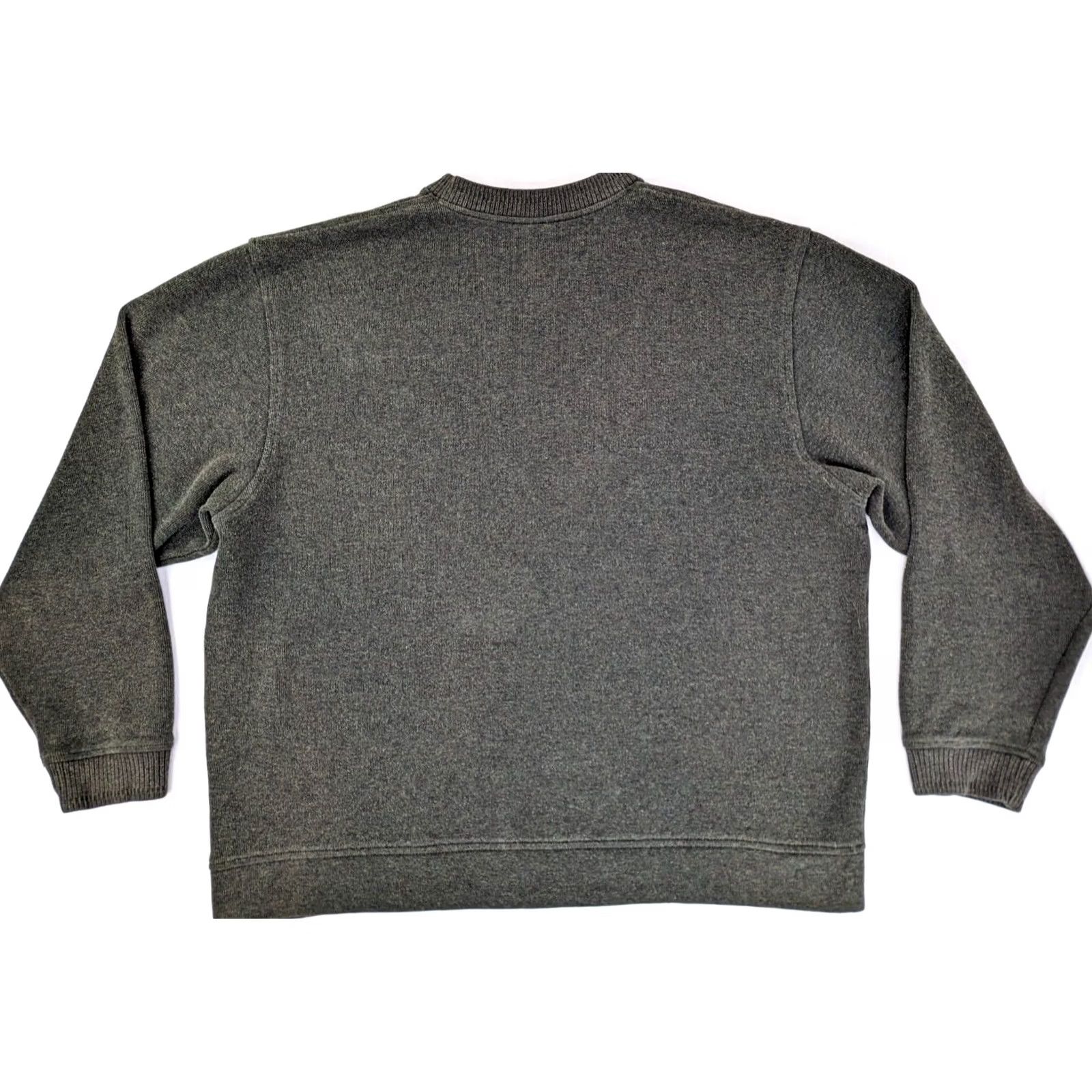 Vintage L.L. Bean V-Neck Pullover Sweater Mens 2XL Green Cotton Long Sleeve Classic Solid Knit Pullover Slope/Classic Fit Mens Size US XXL / EU 58 / 5 - 7 Thumbnail