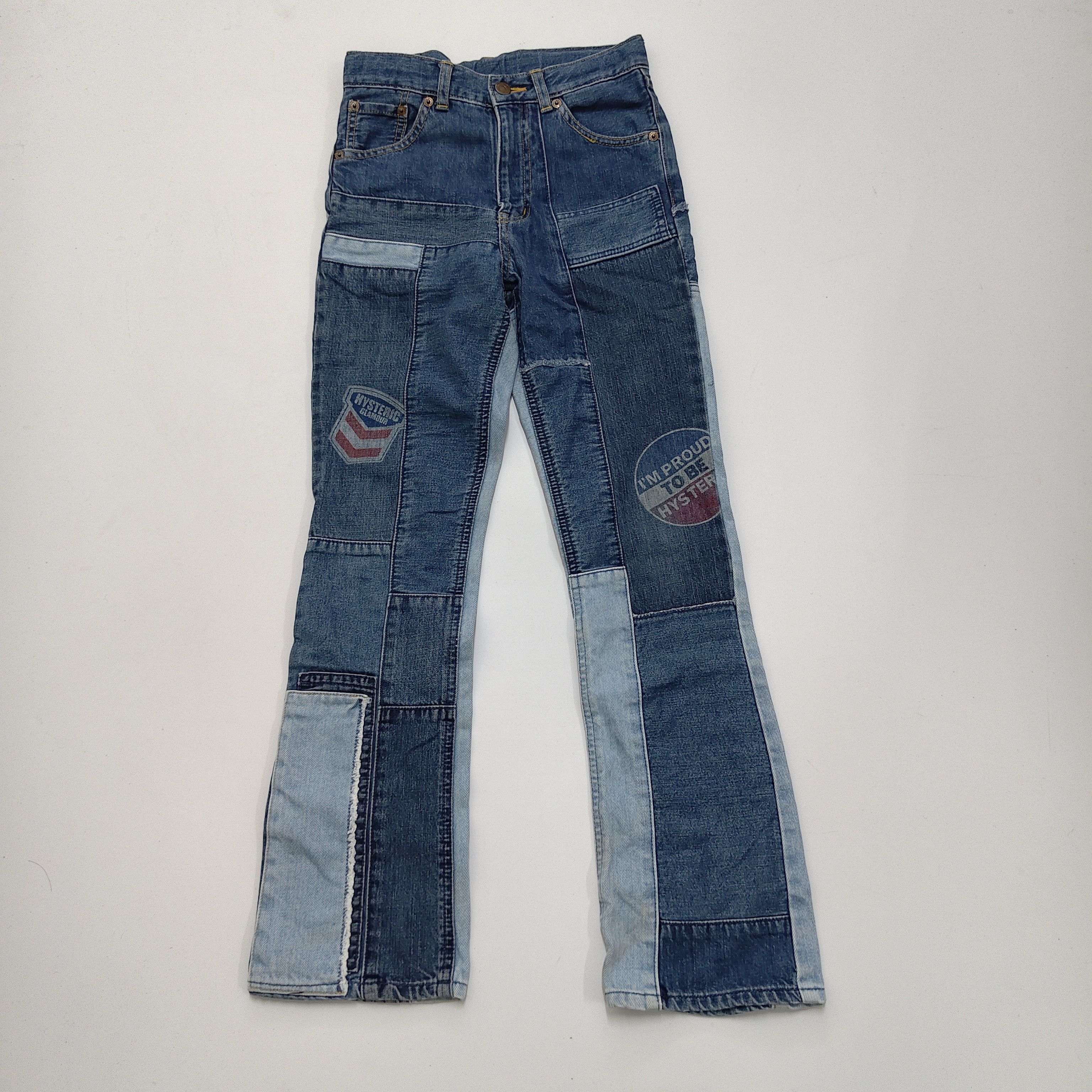 Issey Miyake Hysteric Glamour Patchwork Flare Jeans #P1 Size US 32 / EU 48 - 1 Thumbnail