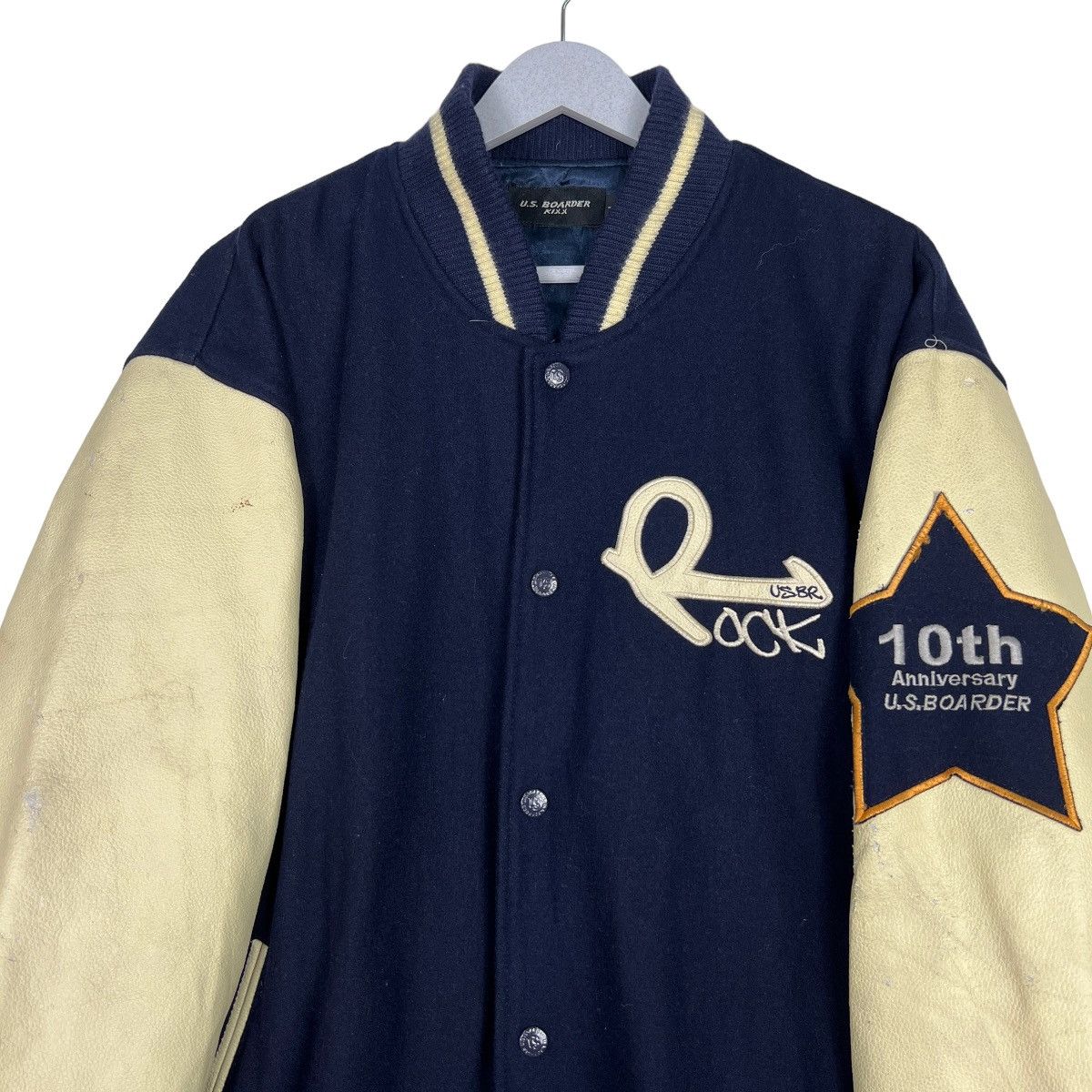 Japanese Brand 🔥 VINTAGE US BOARDER VARSITY BOMBER JACKET Size US L / EU 52-54 / 3 - 3 Thumbnail