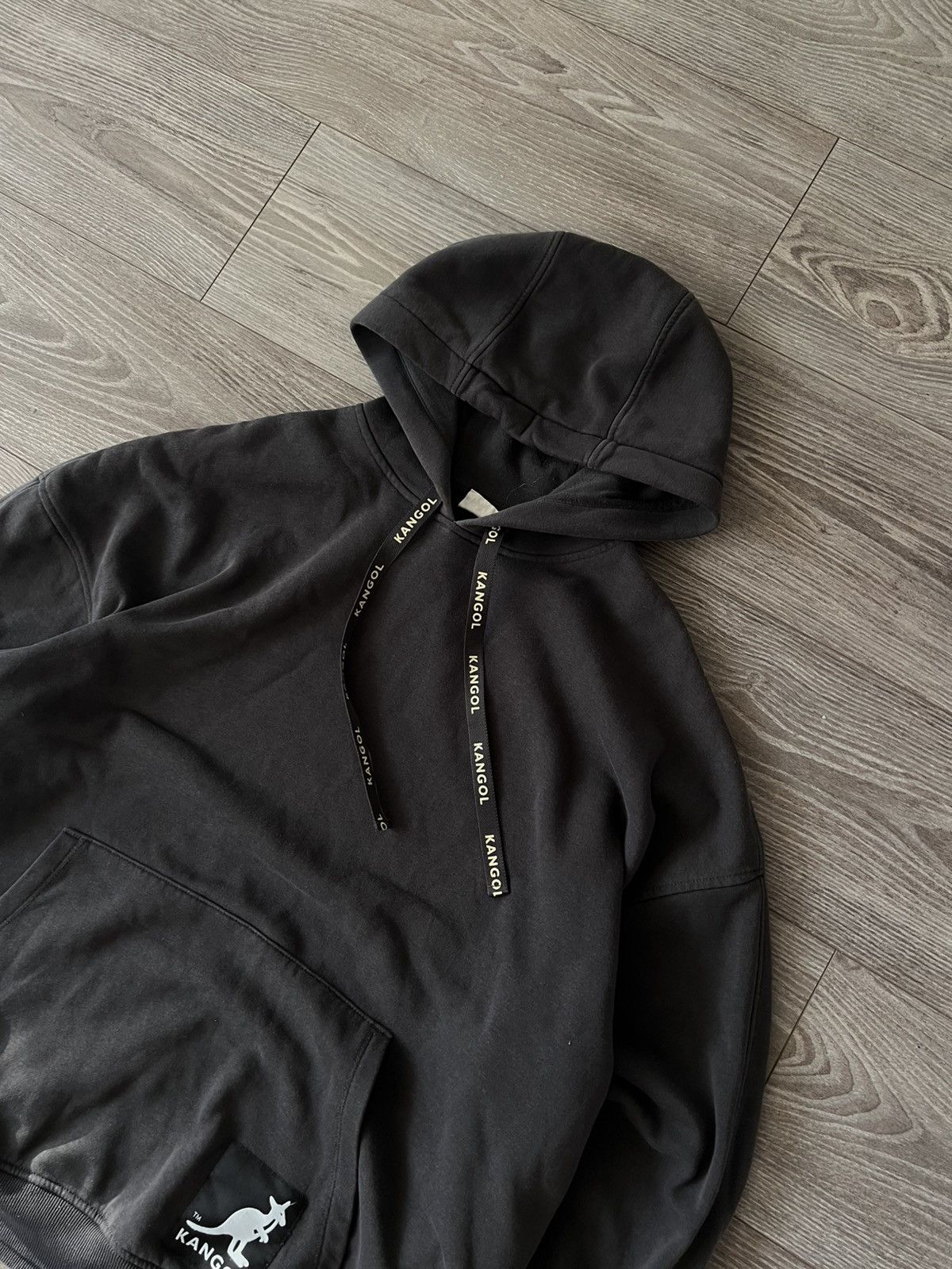 Designer × H&M × Kangol ‼️Rare Oversized Big Logo Kangol x H&M Distressed Hoodie‼️ Size US M / EU 48-50 / 2 - 13 Thumbnail