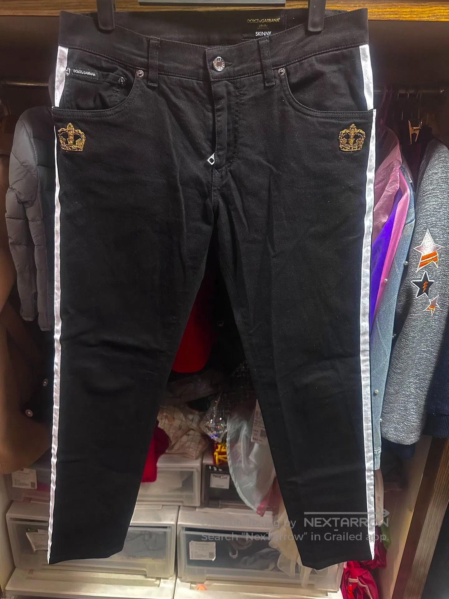 Dolce & Gabbana Dolce & Gabbana Crown Embroidery Jeans 48. Size US 32 / EU 48 - 1 Thumbnail
