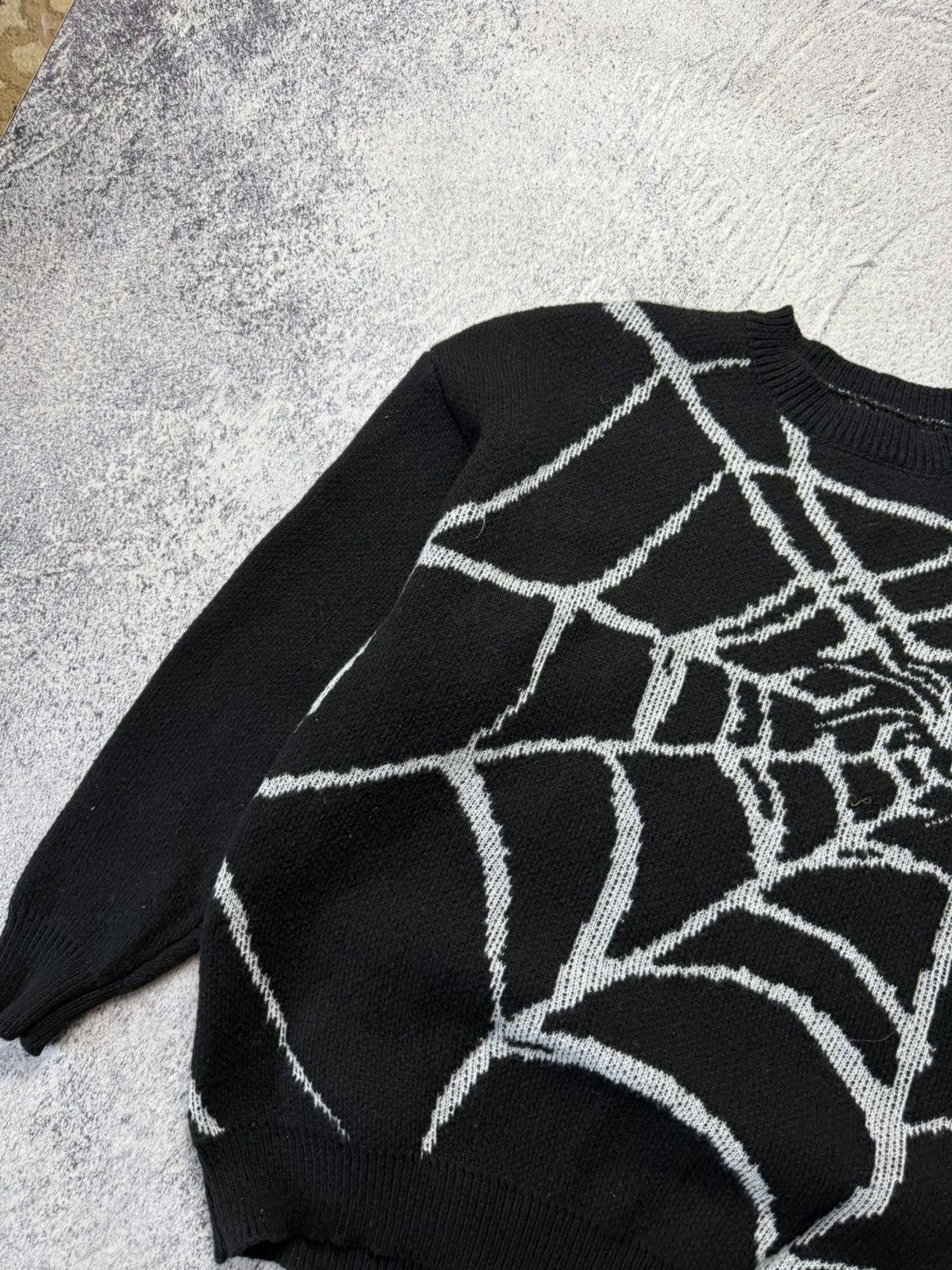 Japanese Brand Vintage Spider Web Knit Sweater Warm Pullover Jacquard Size US XL / EU 56 / 4 - 6 Thumbnail