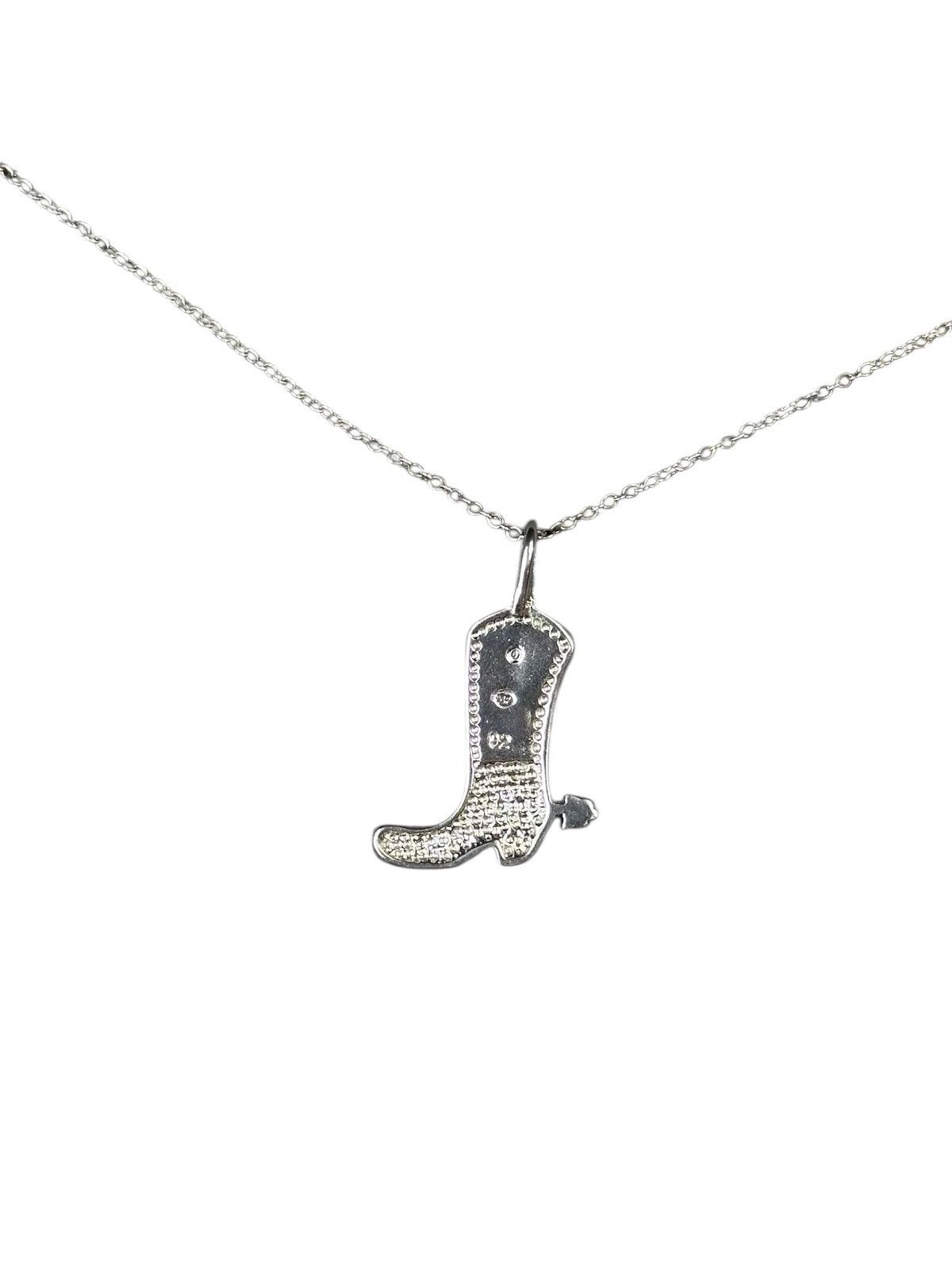 Vintage MEXICAN TURQUOISE AND CORAL SILVER WESTERN BOOT NECKLACE Size ONE SIZE - 4 Thumbnail