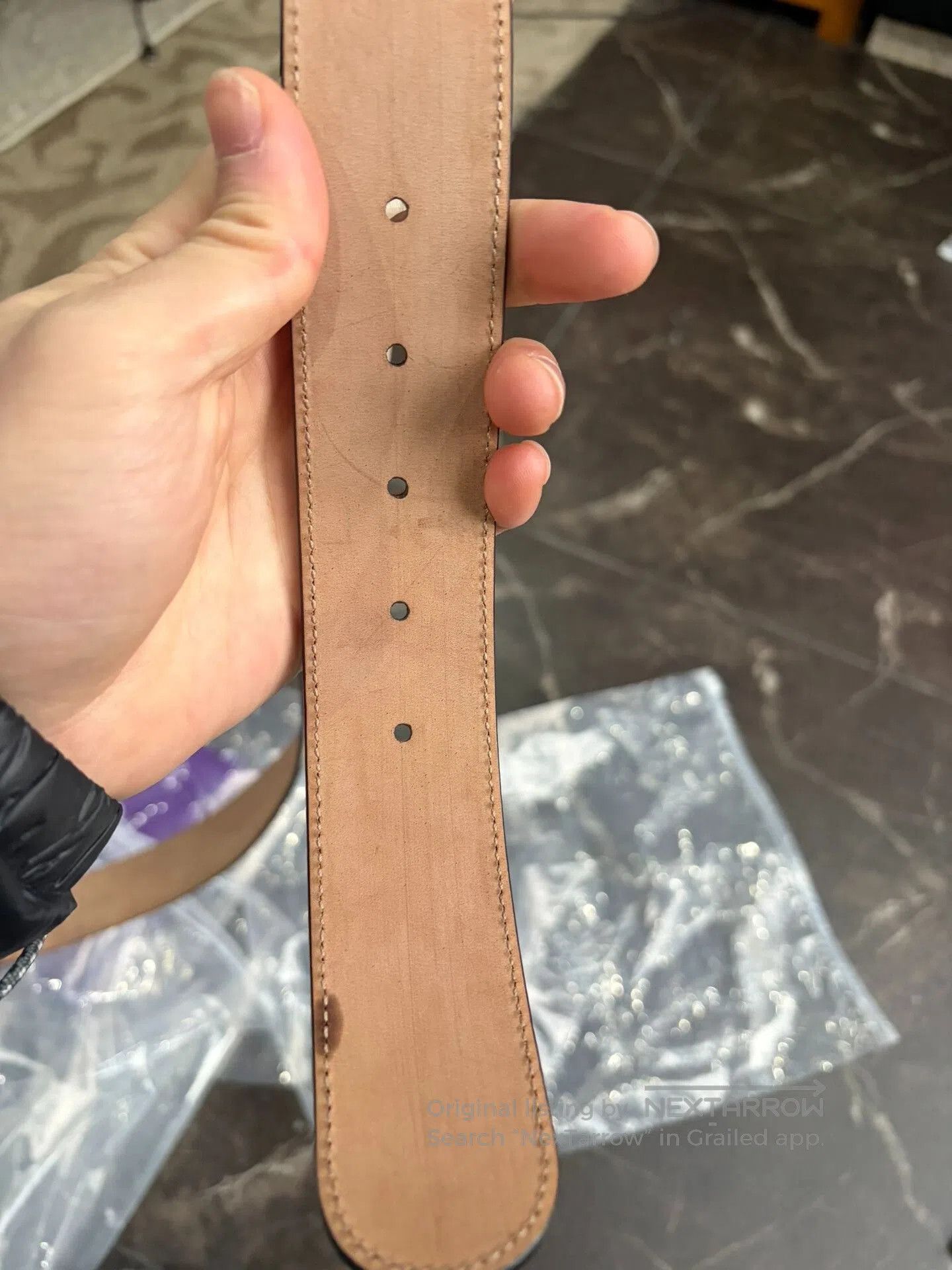 Gucci Gucci Classic G Embossed Belt. Size ONE SIZE - 6 Thumbnail