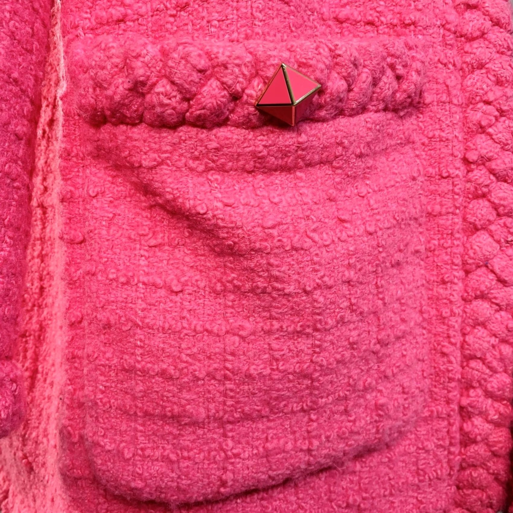 Valentino VALENTINO 2021 Oversized Jacket Pink Wool Silk Tweed Size S Women Size S / US 4 / IT 40 - 4 Thumbnail