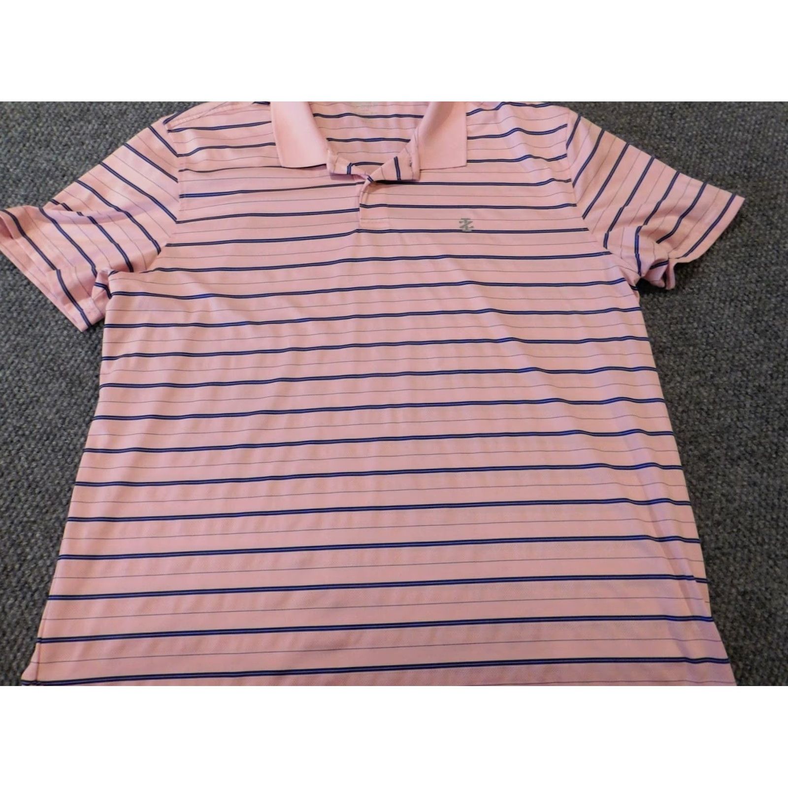 Izod IZOD Polo Shirt Mens XL Pink Striped Short Sleeve Collared Knit Cotton Stretch Golf casual Size US XL / EU 56 / 4 - 3 Thumbnail