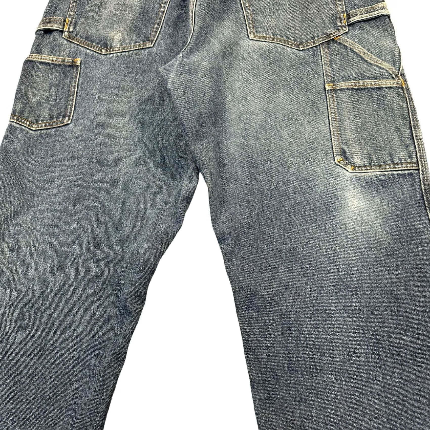 Duluth Trading Company Duluth Jeans Mens 38x29 Carpenter Mid-rise Wide-leg Utility Workwear Medium Wash Size US 38 / EU 54 - 3 Thumbnail