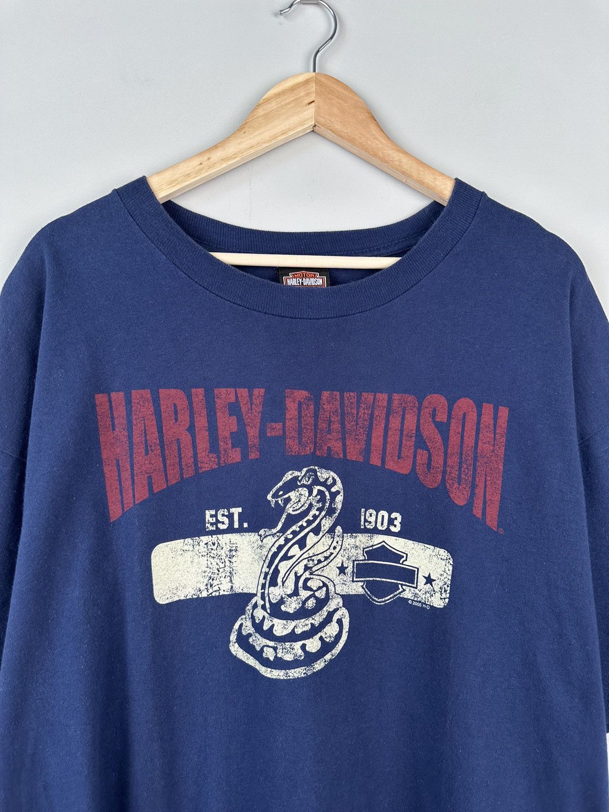 Harley Davidson Crazy Vintage Y2k Harley Davidson Snake Tee Oversized Size US XXL / EU 58 / 5 - 3 Thumbnail