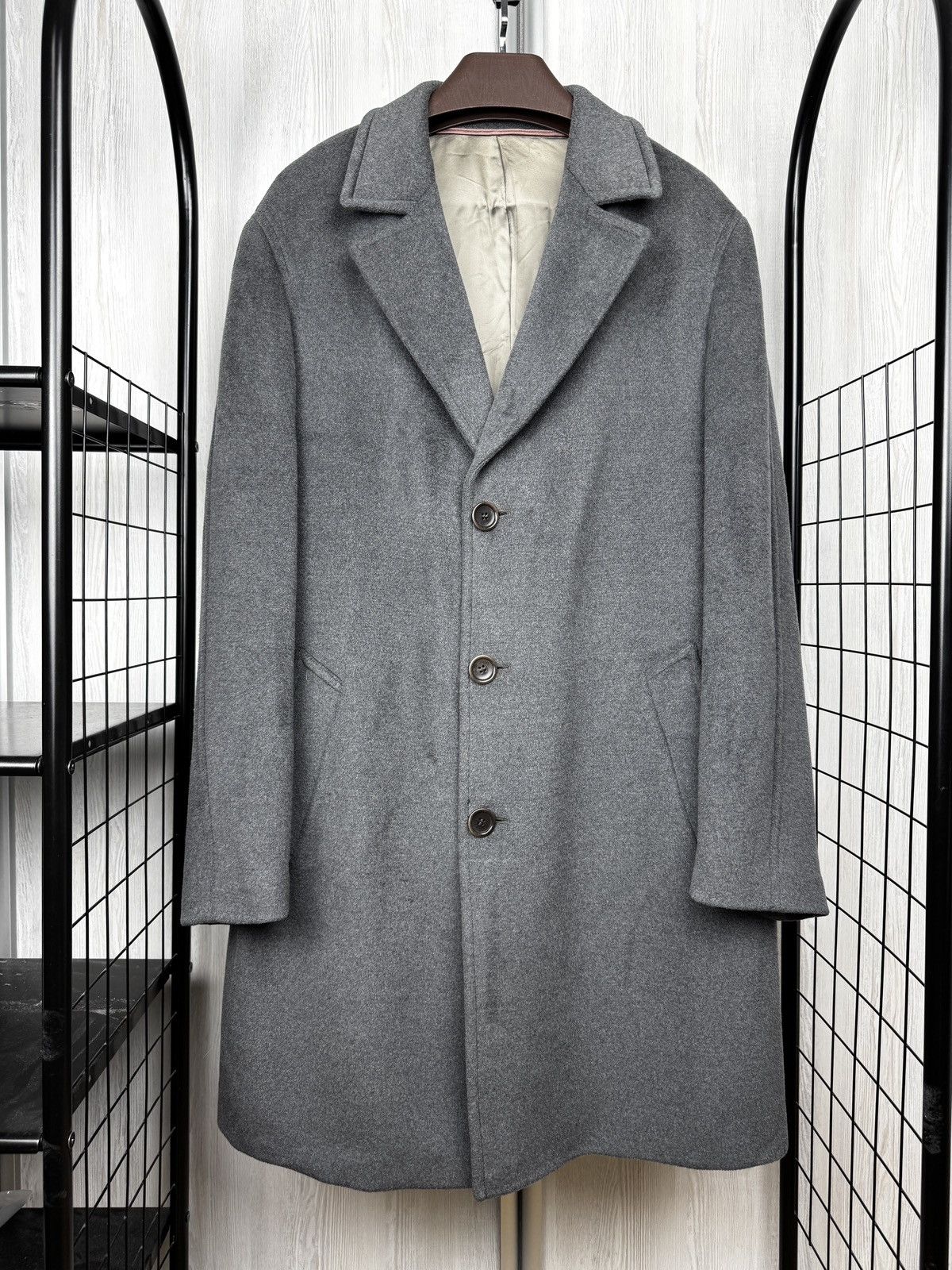 Kenzo Kenzo Homme grey wool long trench classic coat size 54 Size US L / EU 52-54 / 3 - 2 Thumbnail