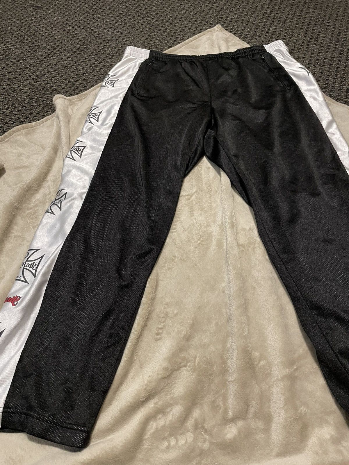 Affliction Vintage Third Rail Tearaway Track Pants Y2K (Rare) Size US 32 / EU 48 - 3 Thumbnail