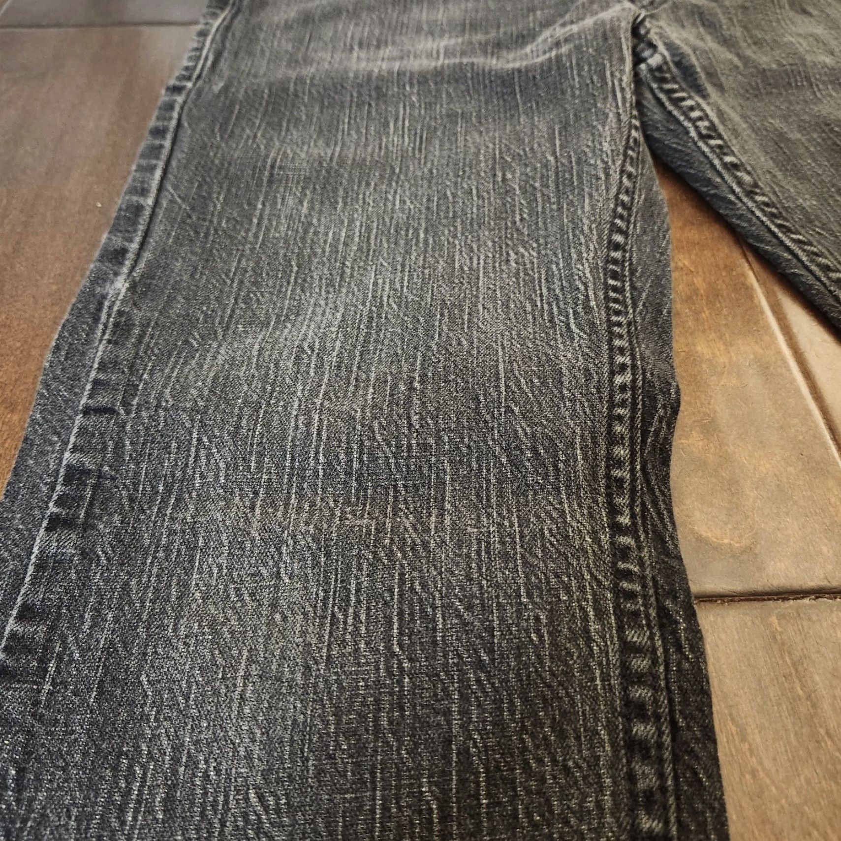 Denime Adam Levine The Dean Jeans Mens Black Gray Heathered Denim Straight 34X32 Regular City College Mens Jeans Size US 34 / EU 50 - 5 Thumbnail