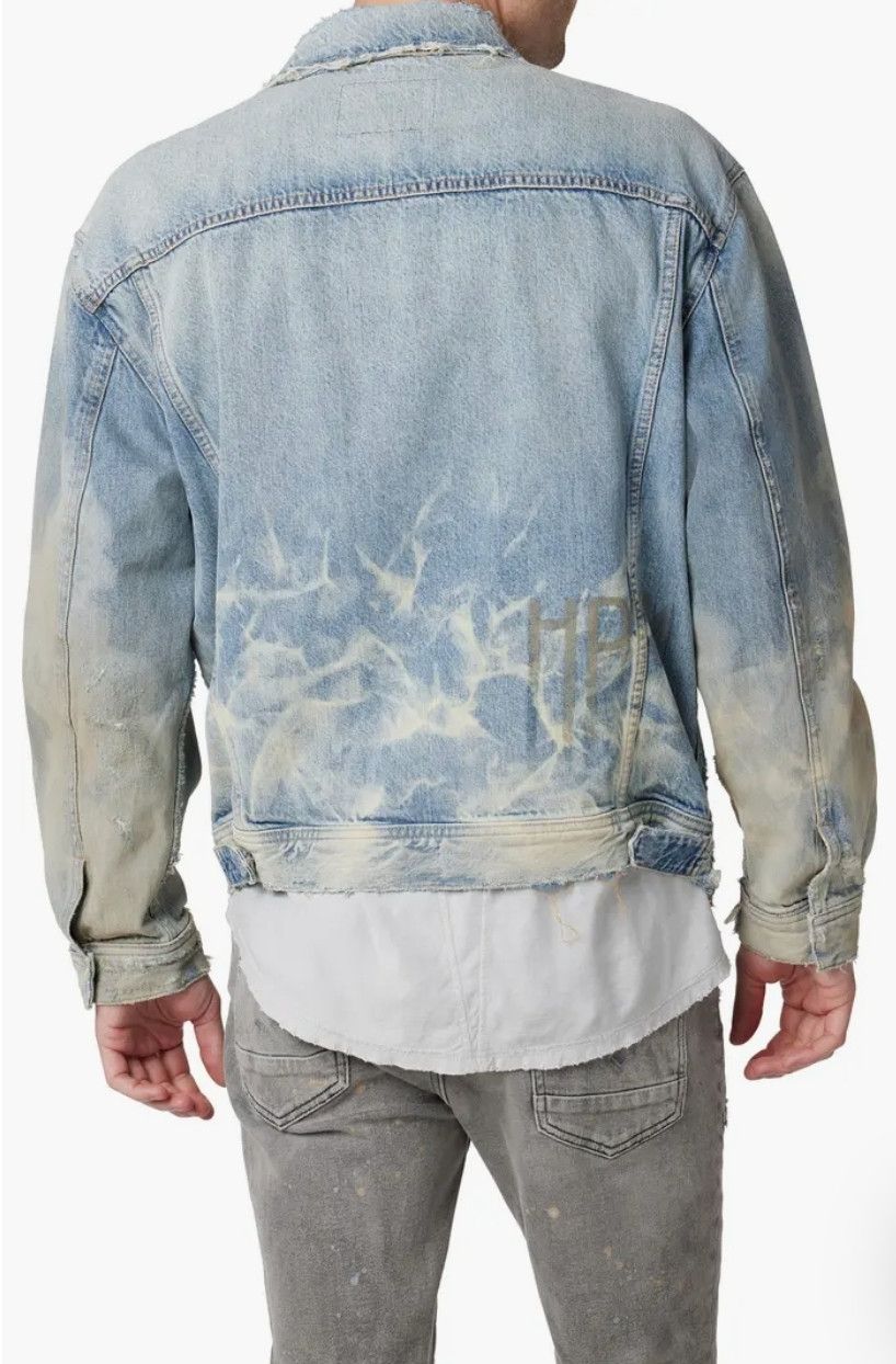 Hudson Hudson Jeans Boxy Ripped Denim Trucker Jacket Distressed Size US XXL / EU 58 / 5 - 3 Thumbnail